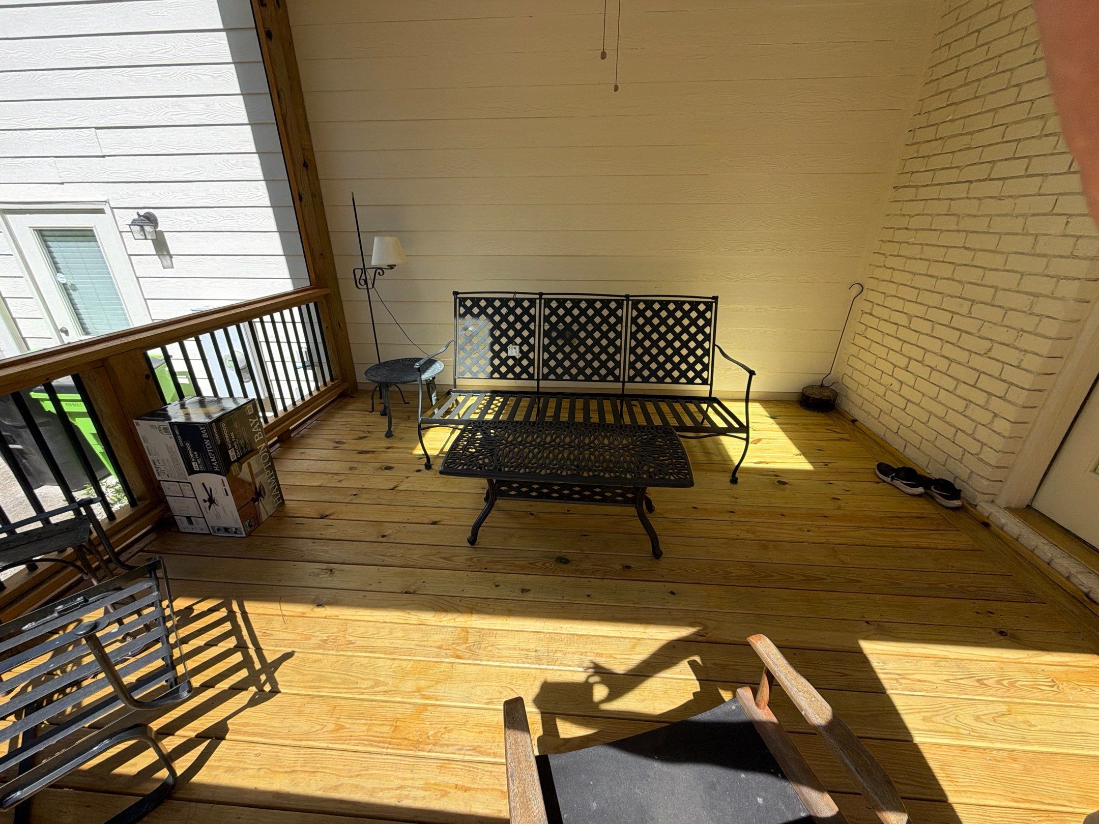 Deck Stain, Round Balusters & Screened Porch Transformation by Billy Weatherspoon Contractor
