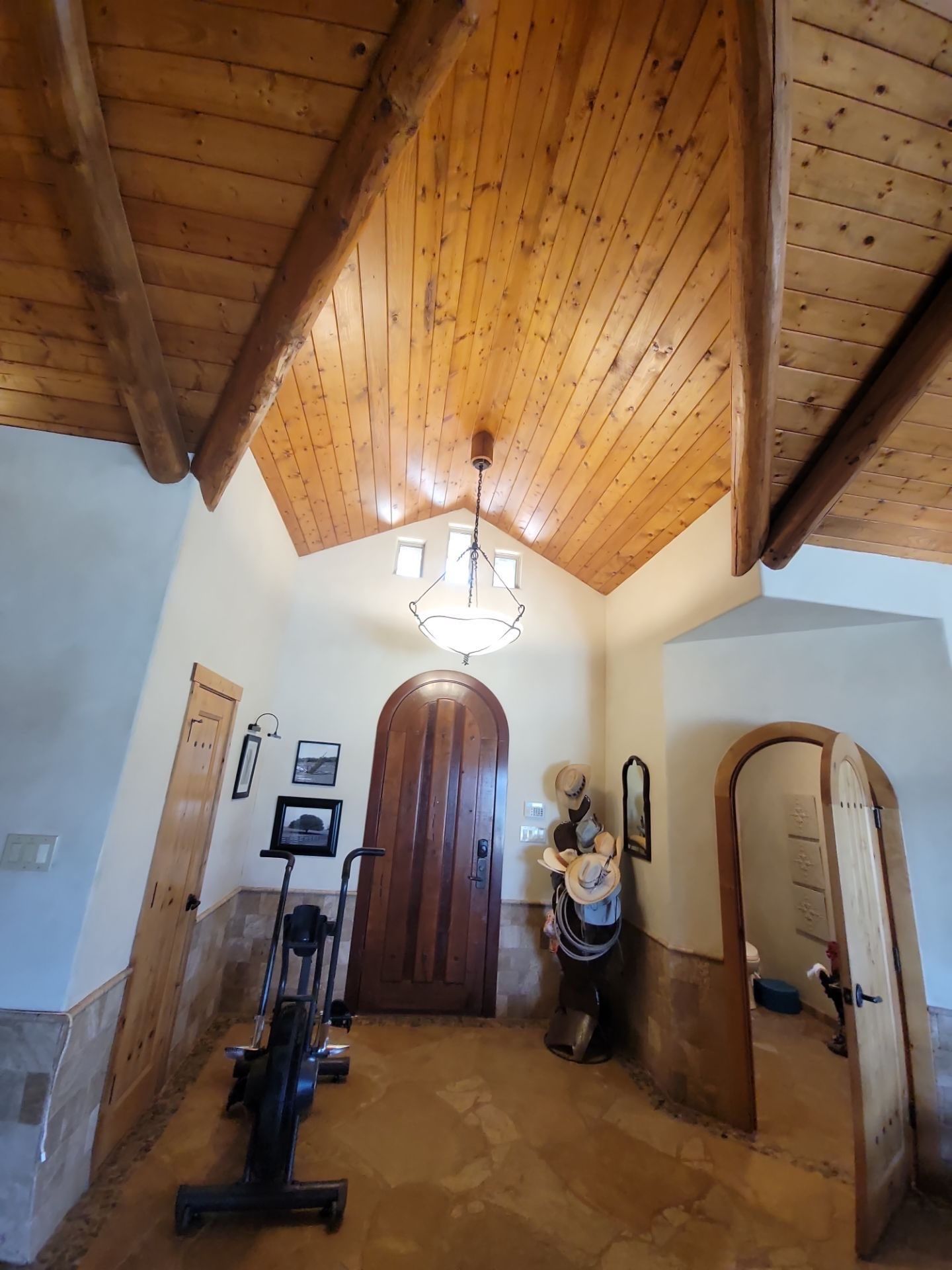 Log Cabin Ceiling Painting by Paintegrity, LLC