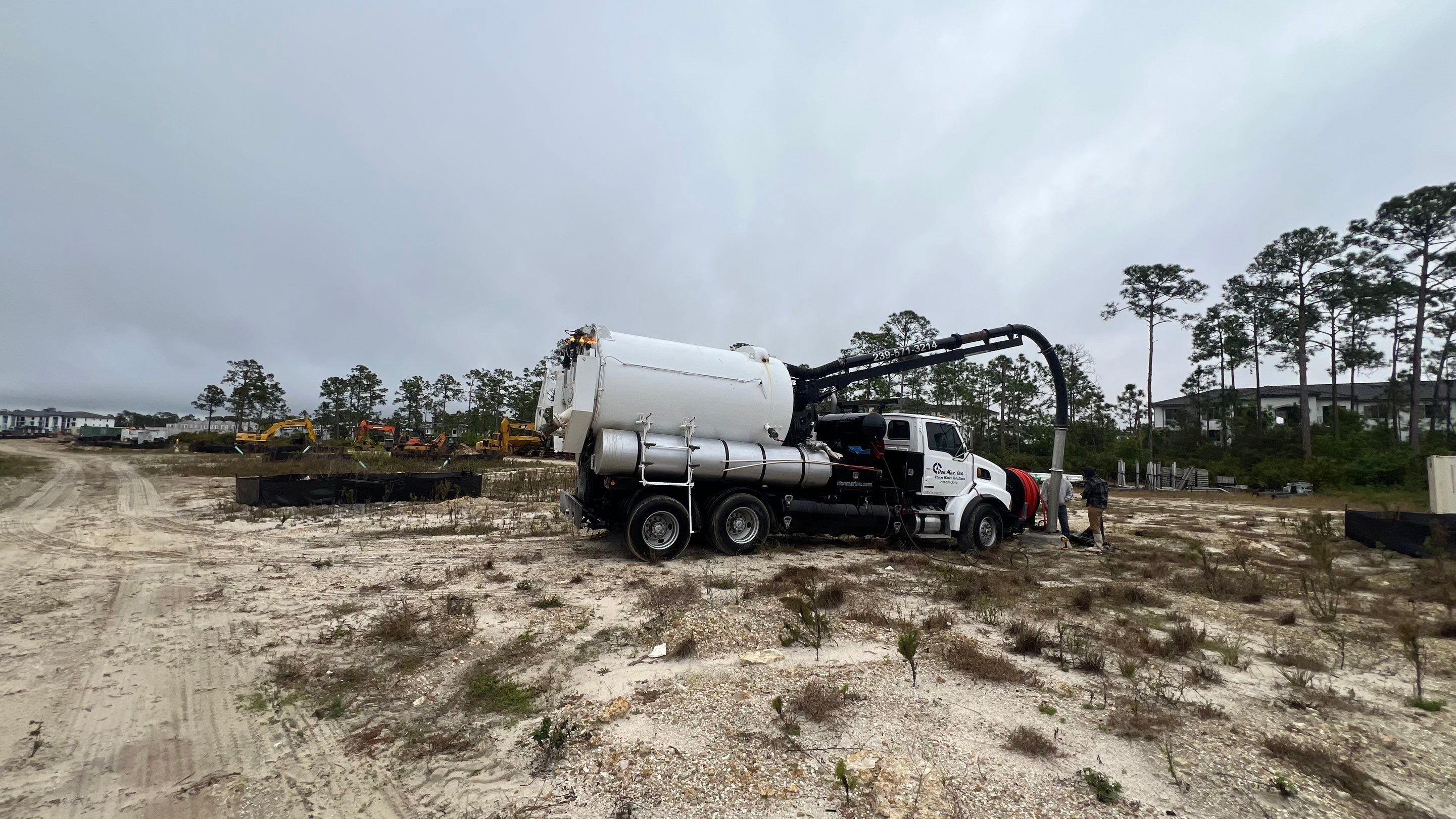 New Residential Construction Community Sewer System Cleaning by APS Power & Water