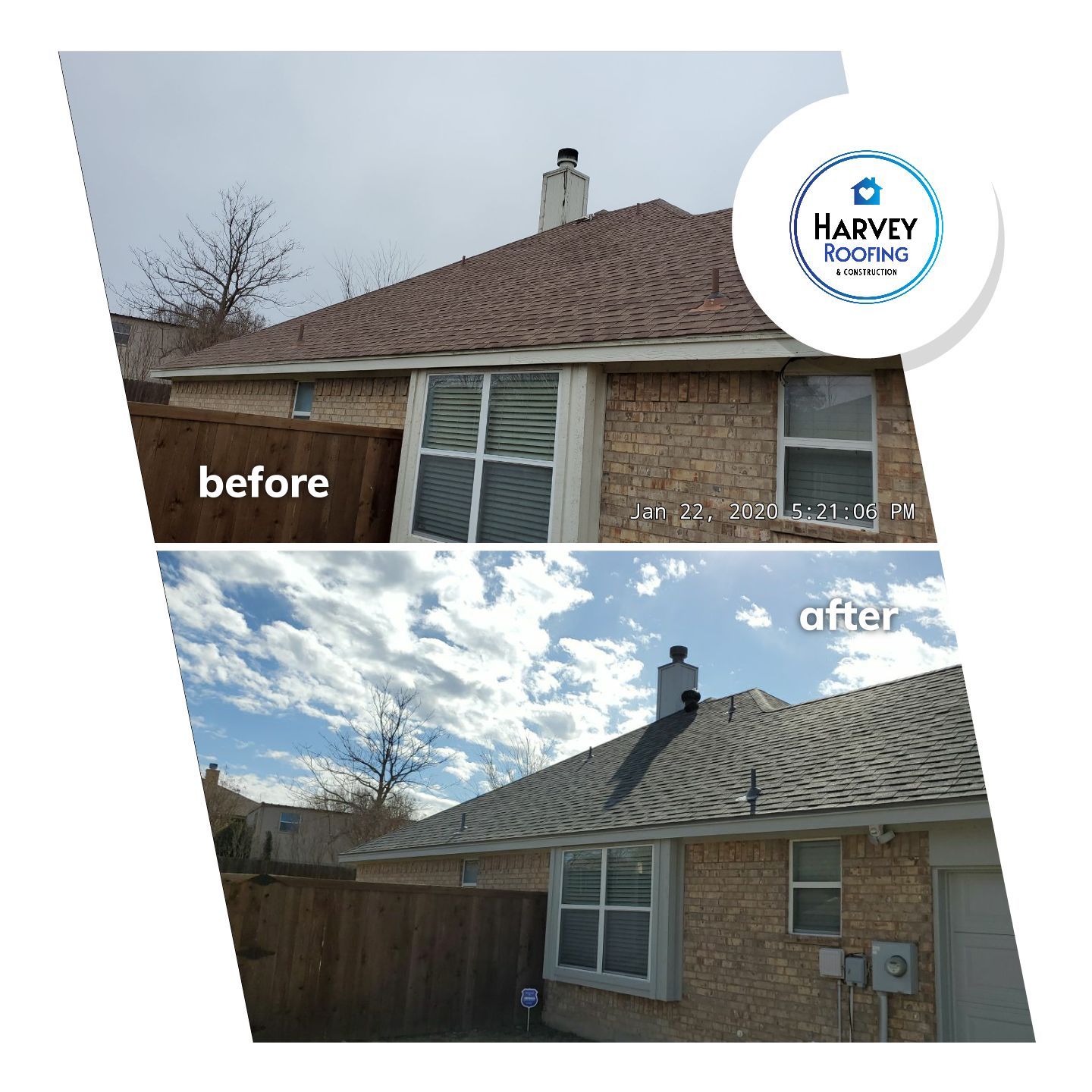 Residential Roofing Installation using Malarkey Vista AR by Harvey Roofing & Construction