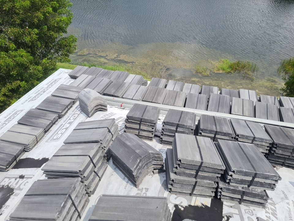Residential Roofing Installation using Eagle Roofing Tile by BLUES BROTHERS ROOFING