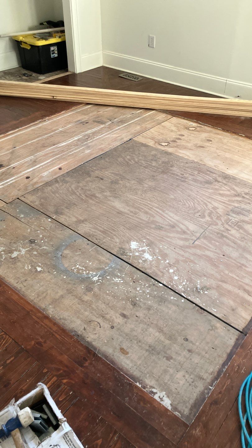 Hardwood Refinish and repair by Footprints Floors of Nashville