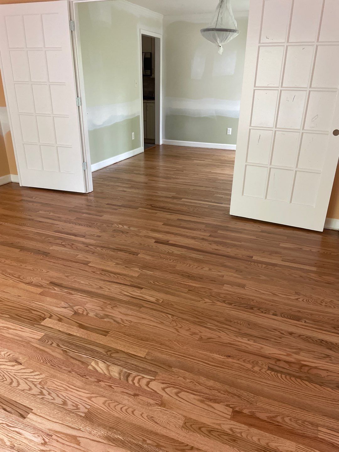 Red oak floor refinishing by Accent Custom Floors