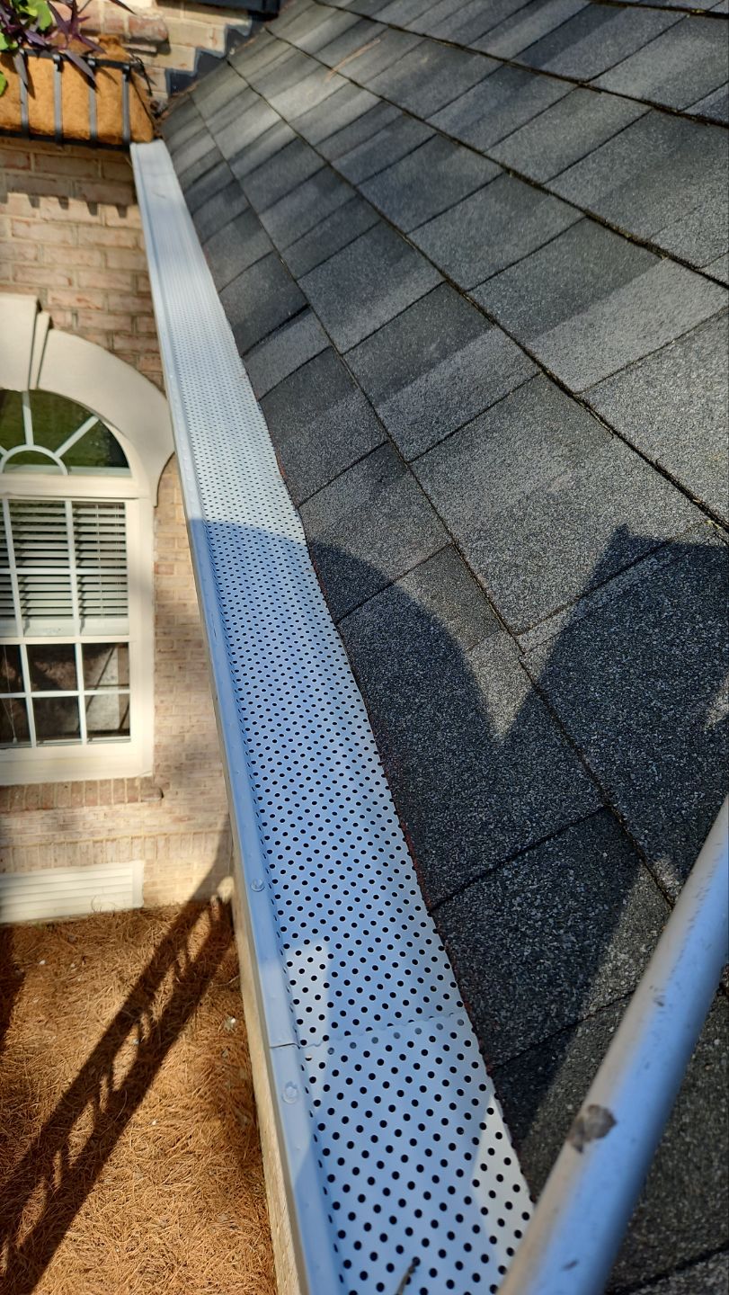 Roof Repair with PermaBoots, Gutter Installation, Cleaning, using 6" Seamless Gutters and Leaf Filter Guards by Indigo State Roofing