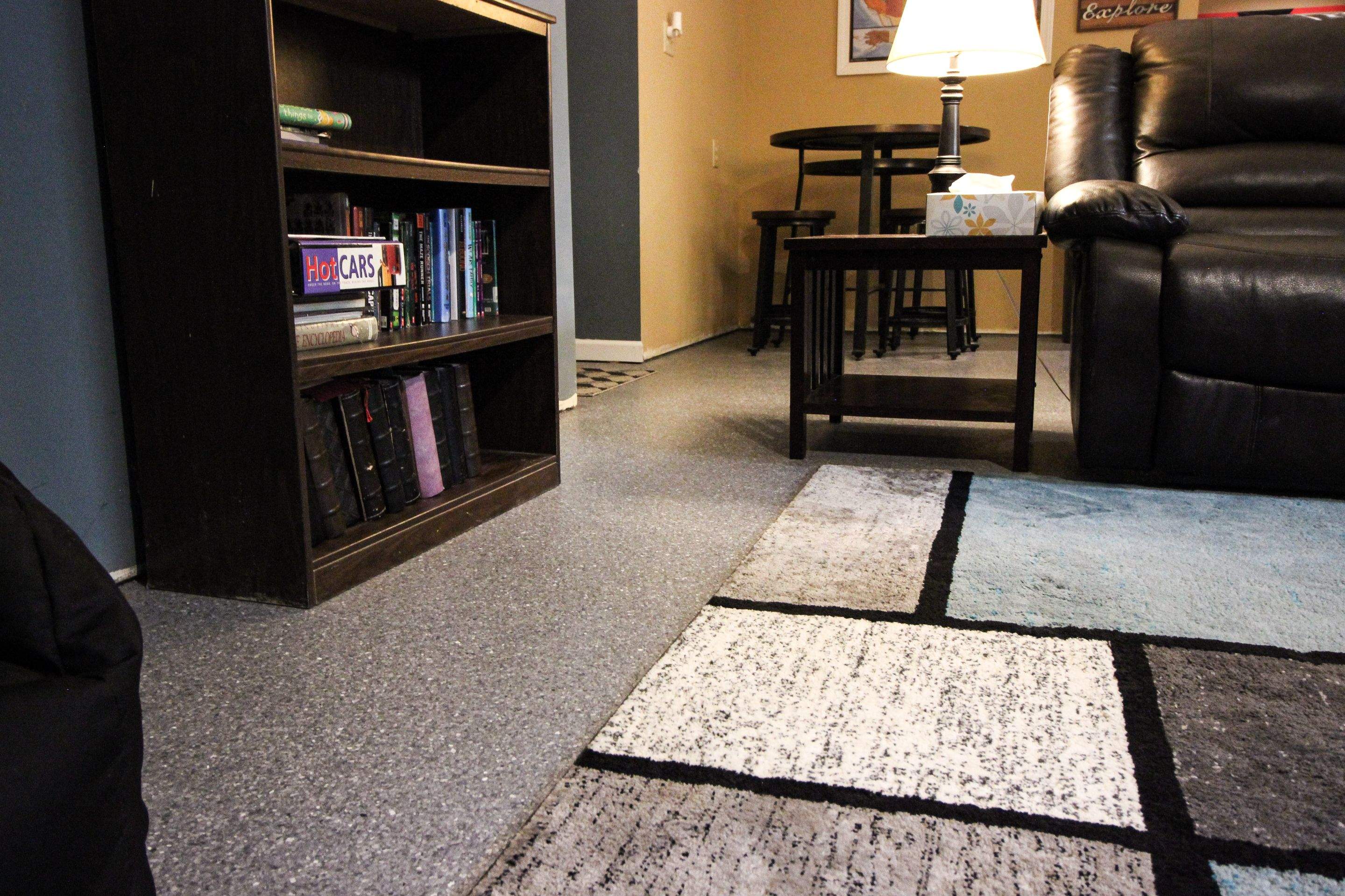 Basement Floor using Granite by Your1DayFloor.com