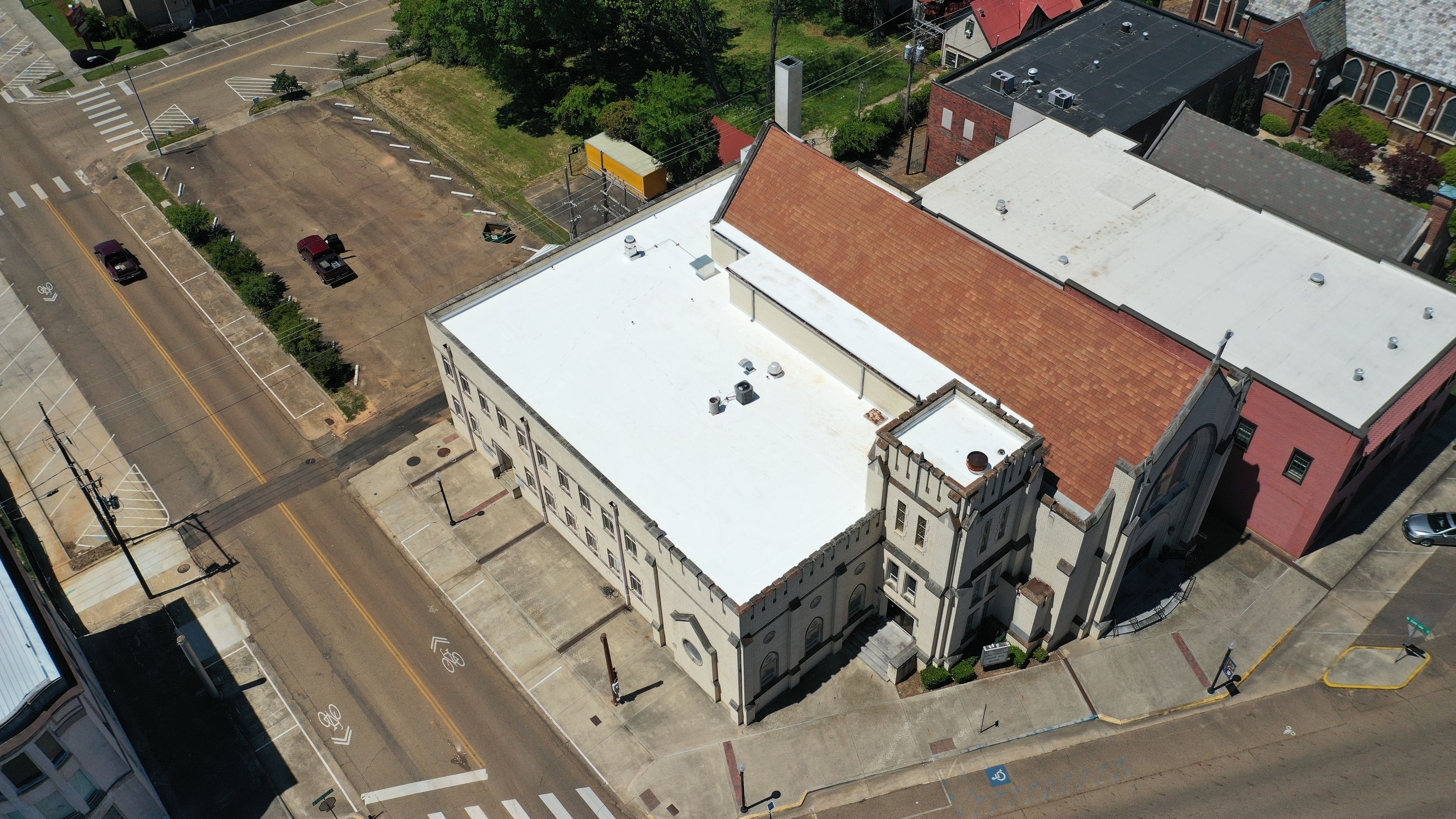 Commercial Roofing Installation using 50 mil PVC by Hostetler Roofing