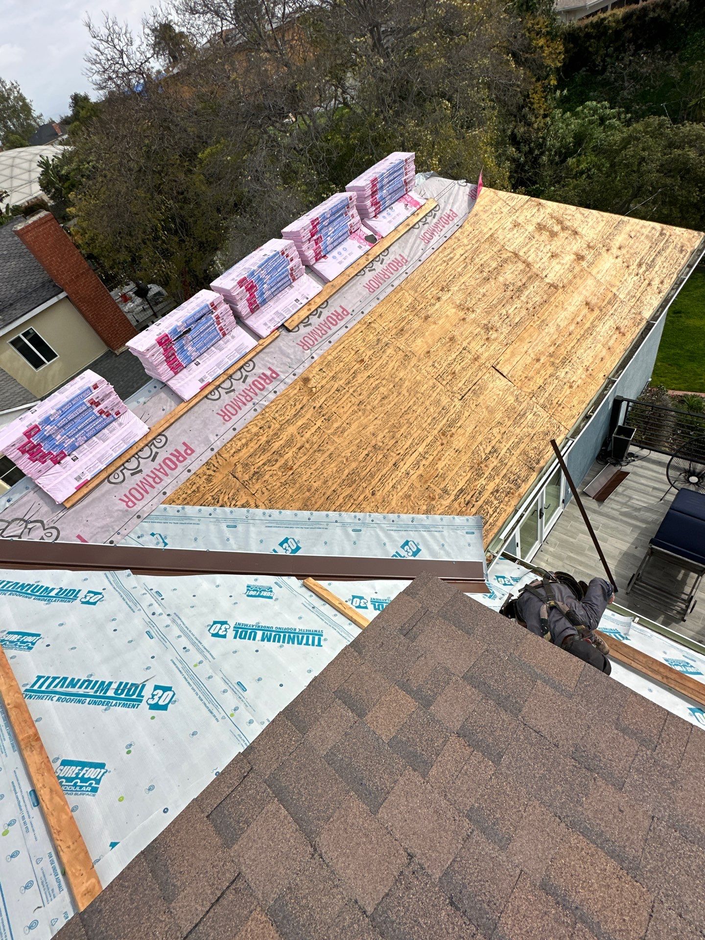 Residential Roofing Installation using Owens Corning Duration Cool Shingles by Hull Brothers Roofing