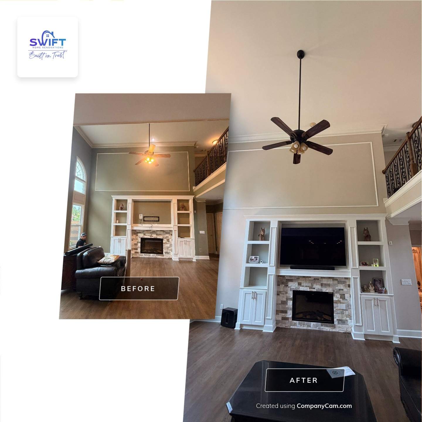 Interior Painting and Surface Restoration for a Large Suwanee Home by Swift Home Renovations