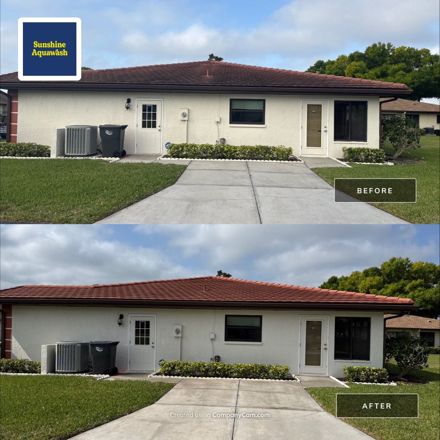 Tile Roof Cleaning – Vivenda at Bradenton I (5-Star Review & Neighbor Referrals) by Sunshine AquaWash