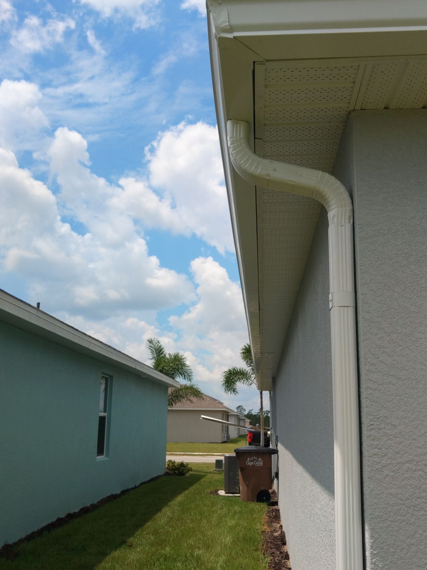 White Seamless Gutters for Beachfront Homes  by Gutter Professors