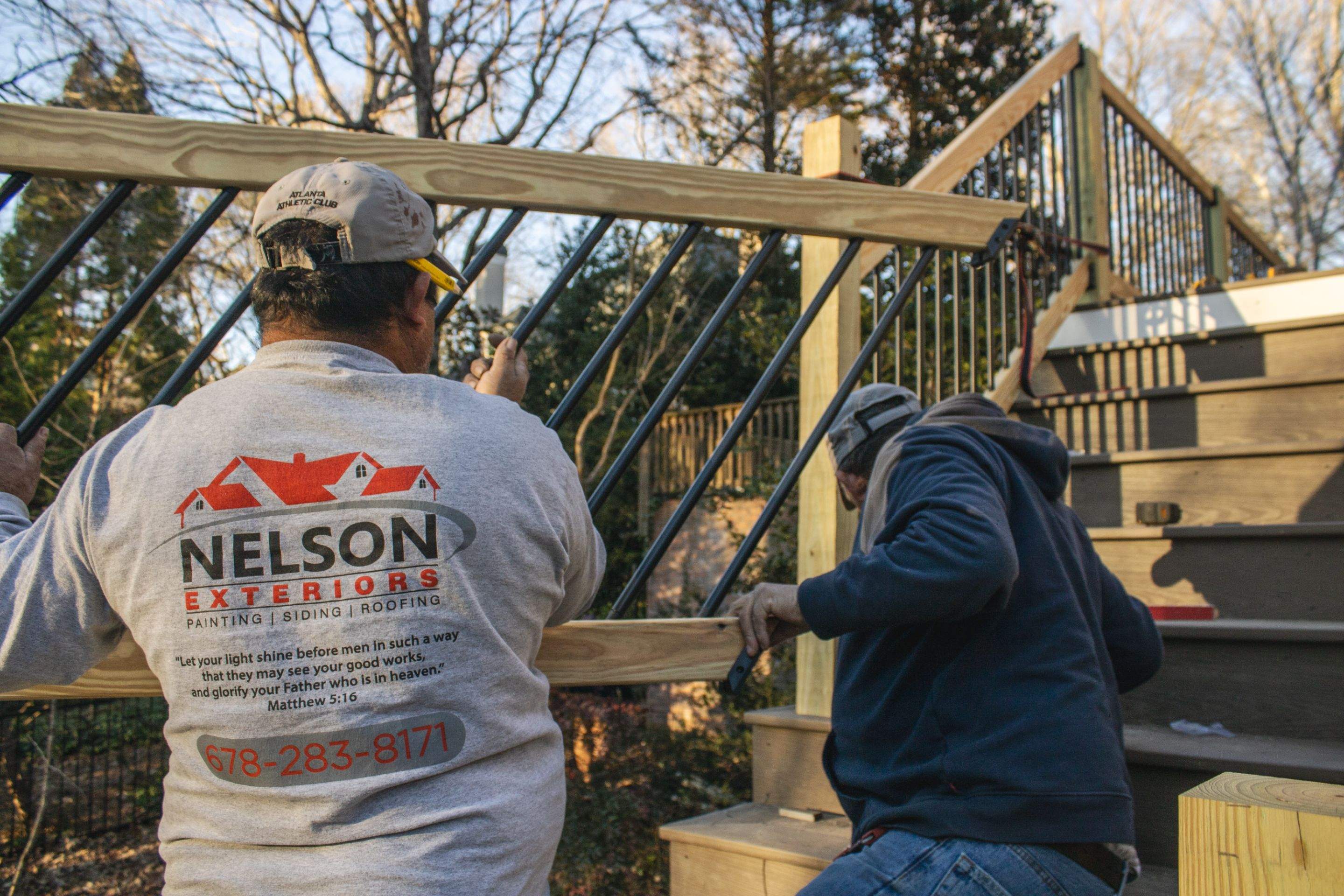 Deck Build using Deckorators Venture Series Decking in Alpharetta, GA by Nelson Exteriors 