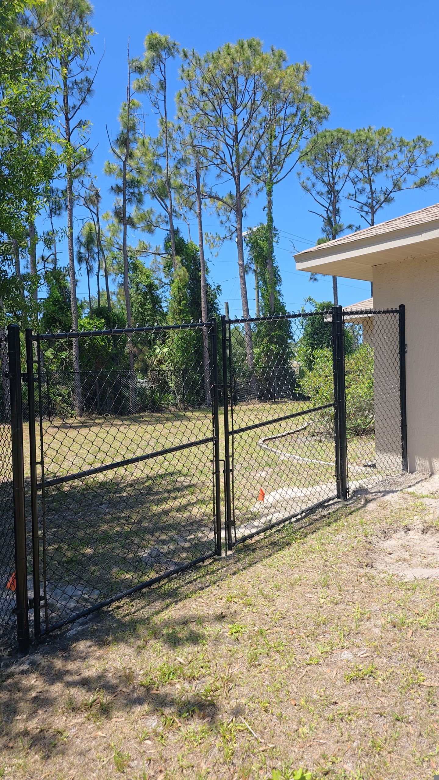 Black Chain Link Fence in North Port by True Fence LLC