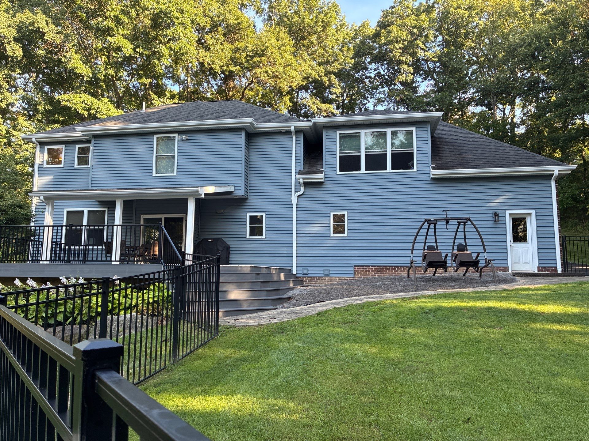 Full House Siding Renovation with English Wedgewood Vinyl in Gibsonia by Ideal Siding Pittsburgh