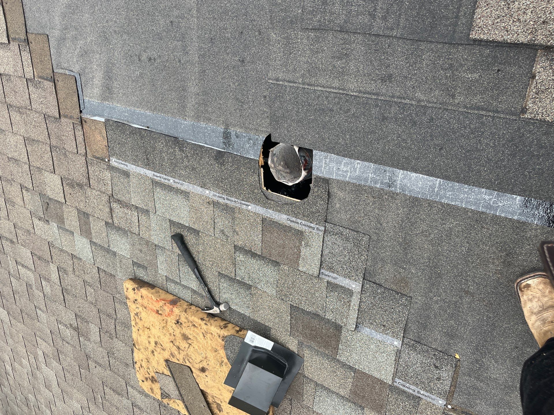 Hail Damage using Owen's Corning Duration (Lifetime) Shingles by Roof Repair Company