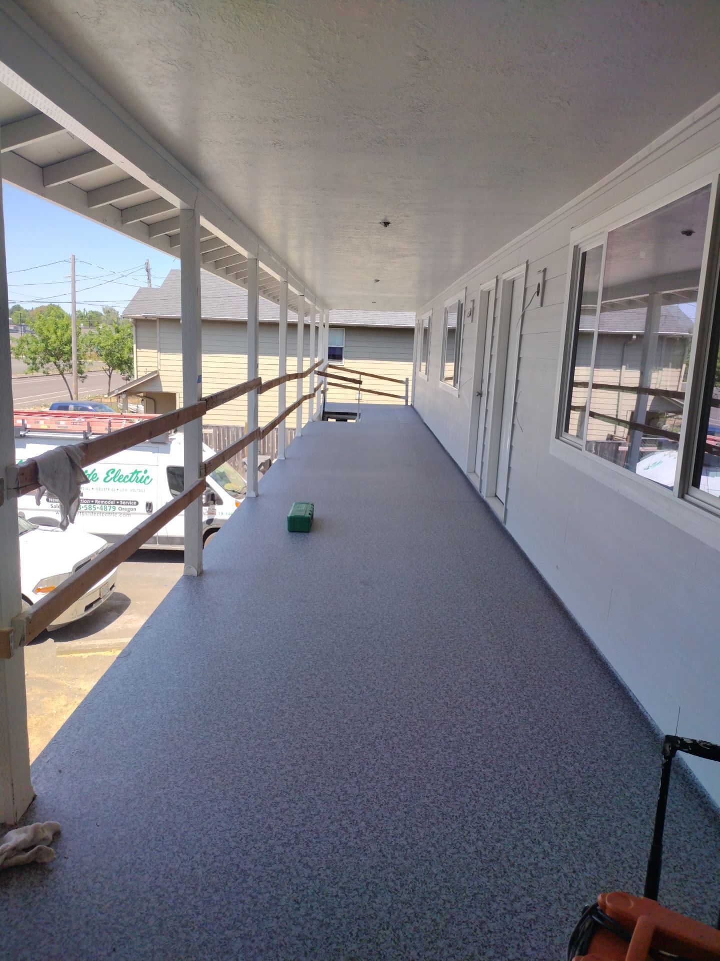 Dec-Tec Walkable Membrane using Dec-Tec (Color: Granite) by Orezona Building & Roofing Company, Inc.