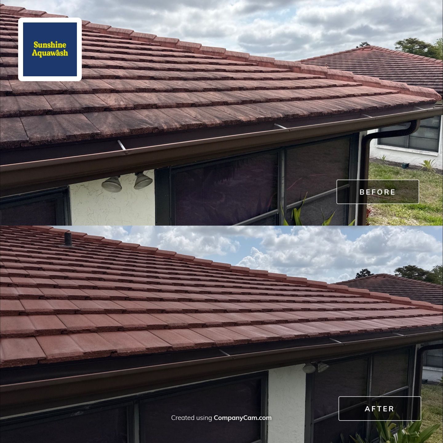 Tile Roof Cleaning – Vivenda at Bradenton I (Same-Day Service & Facebook Review) by Sunshine AquaWash