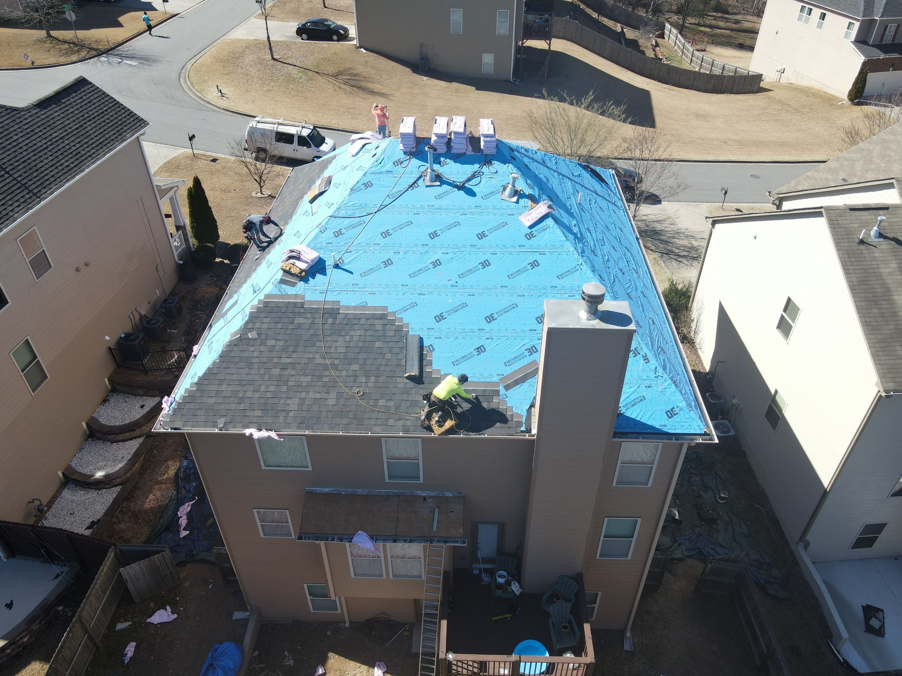 Residential Roofing Installation using Owens Corning by Inspector Roofing and Restoration