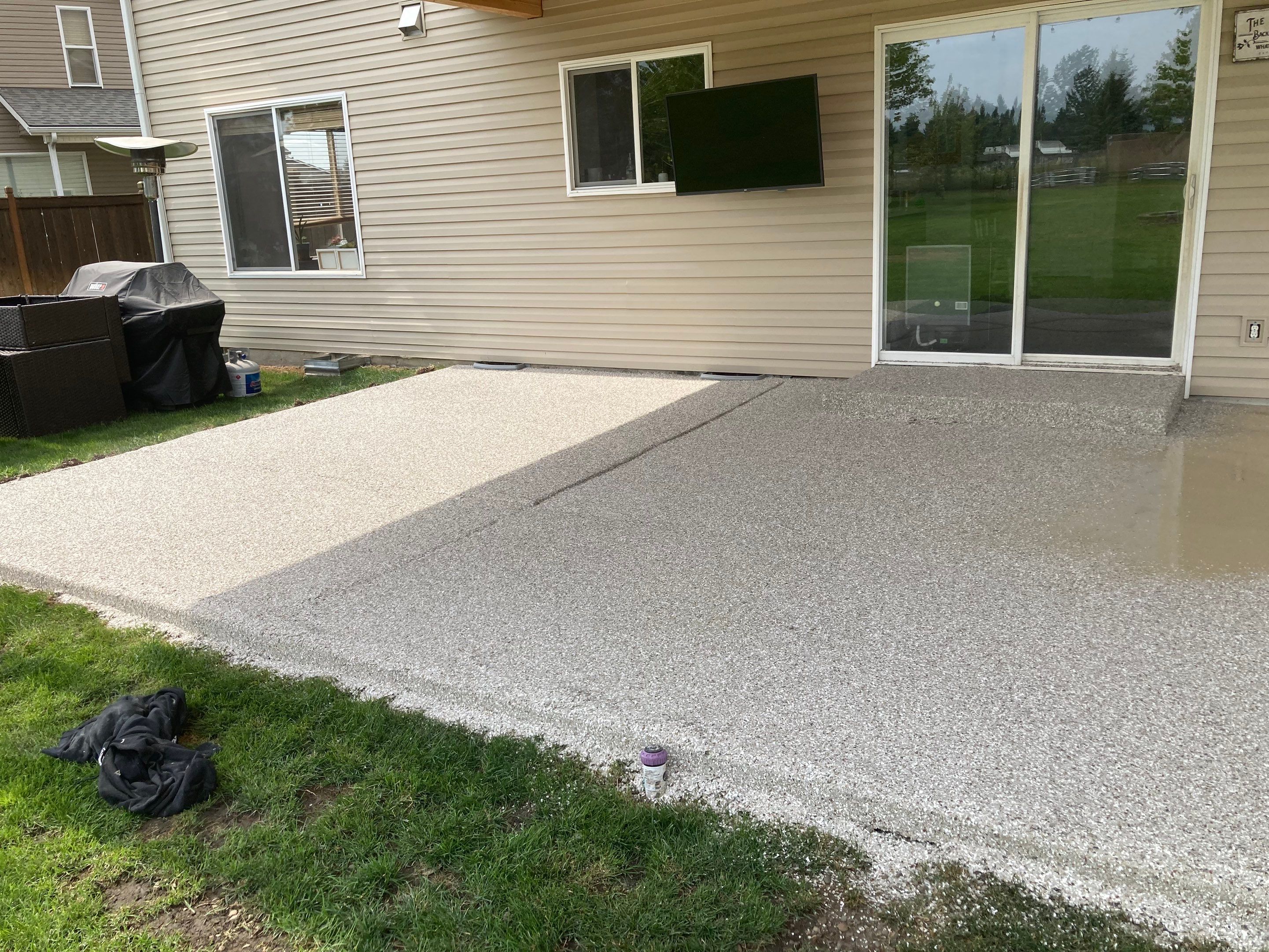 Patio and Walkway using Pebble Beach by Croc Coatings, LLC