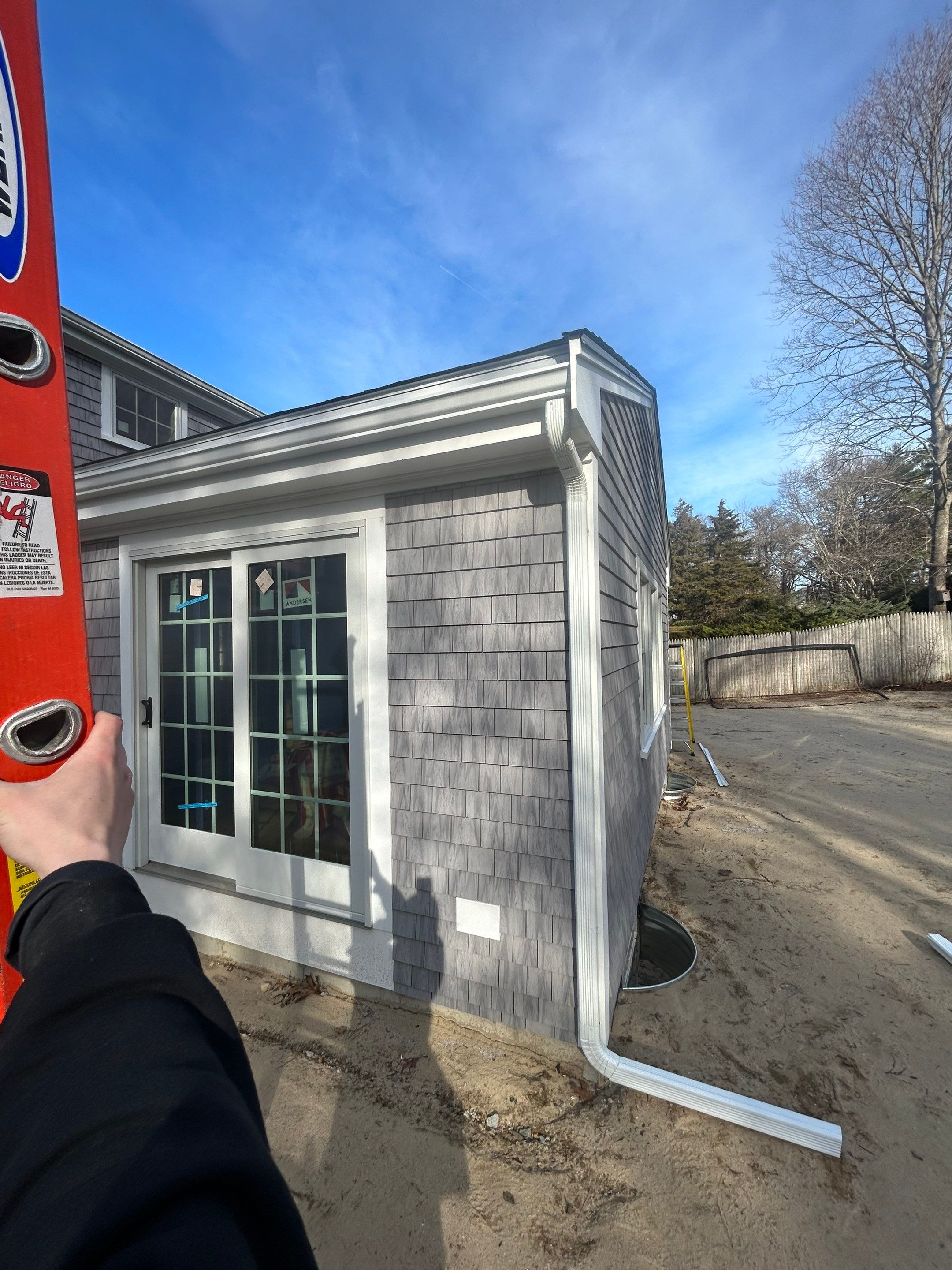 Gutter Installation using 5" K-Style Aluminum Gutter in Plymouth, MA by Gutter Pro Enterprises