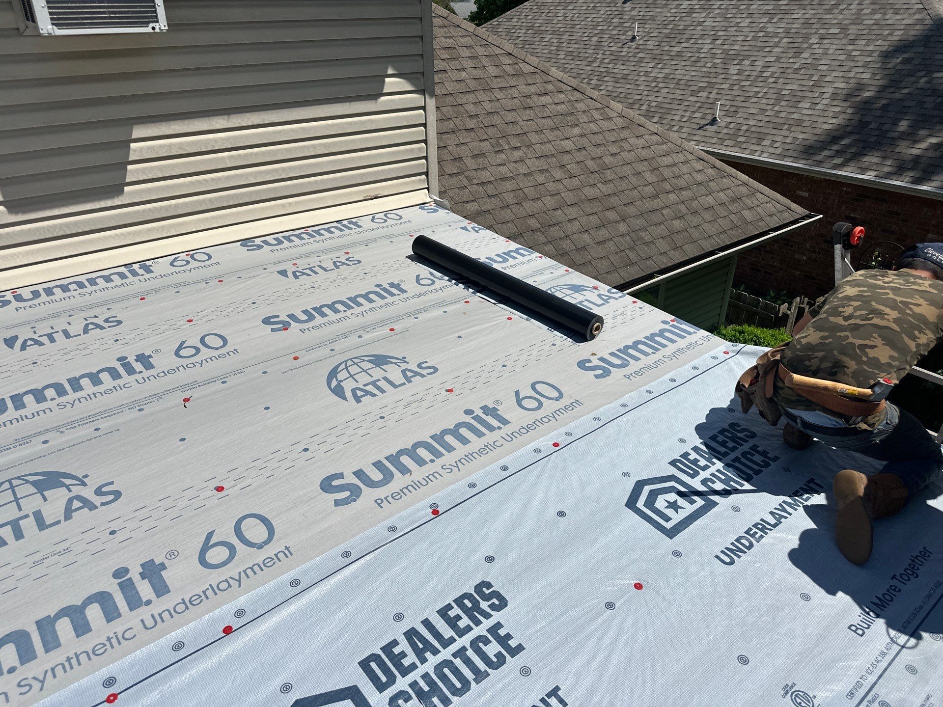 Residential Porch Roof Install - Atlas Pinnacle Pristine Shingle - Color Weathered Wood  by Titan Commercial & Residential Roofing 