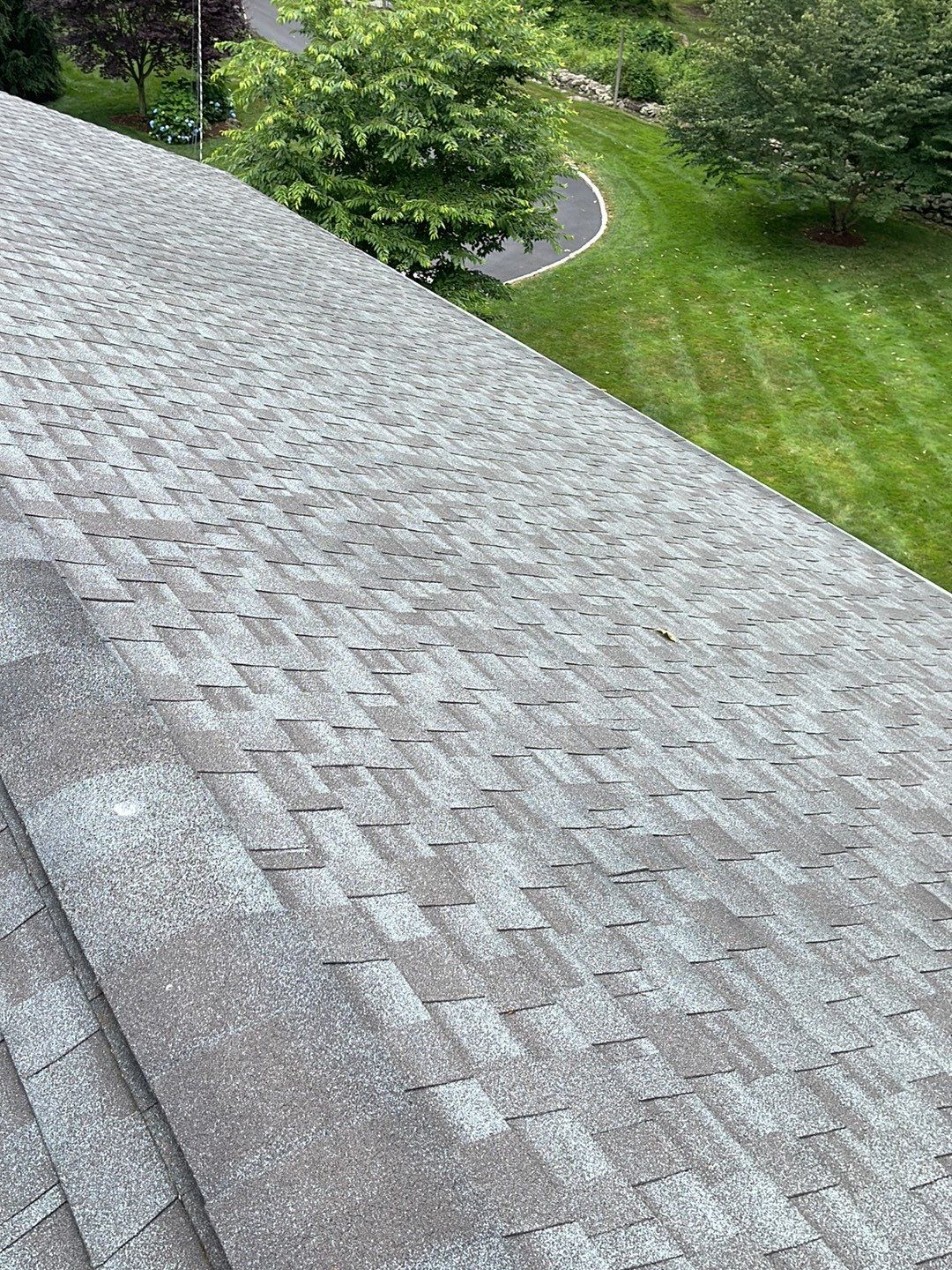 Gutter Installation using White gutters and roof clean up by A Plus Exterior