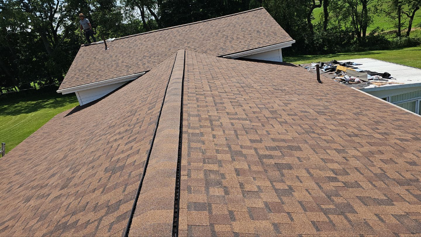 Atlas Pinnacle, Color, Burnt Hickory, Drip Edge, Color, Royal Brown by Eagle Eye Roofing