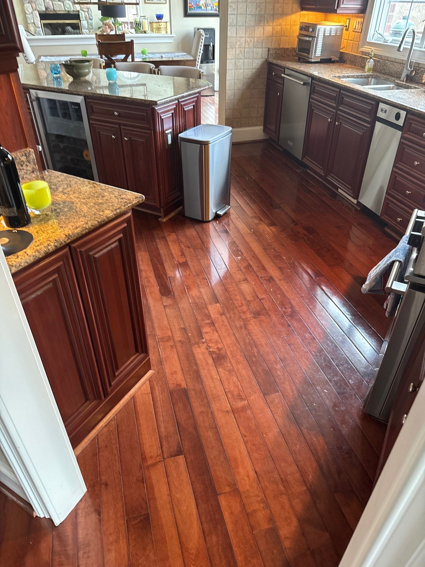 Prefinished Maple transformation by Ann Arbor Hardwoods 