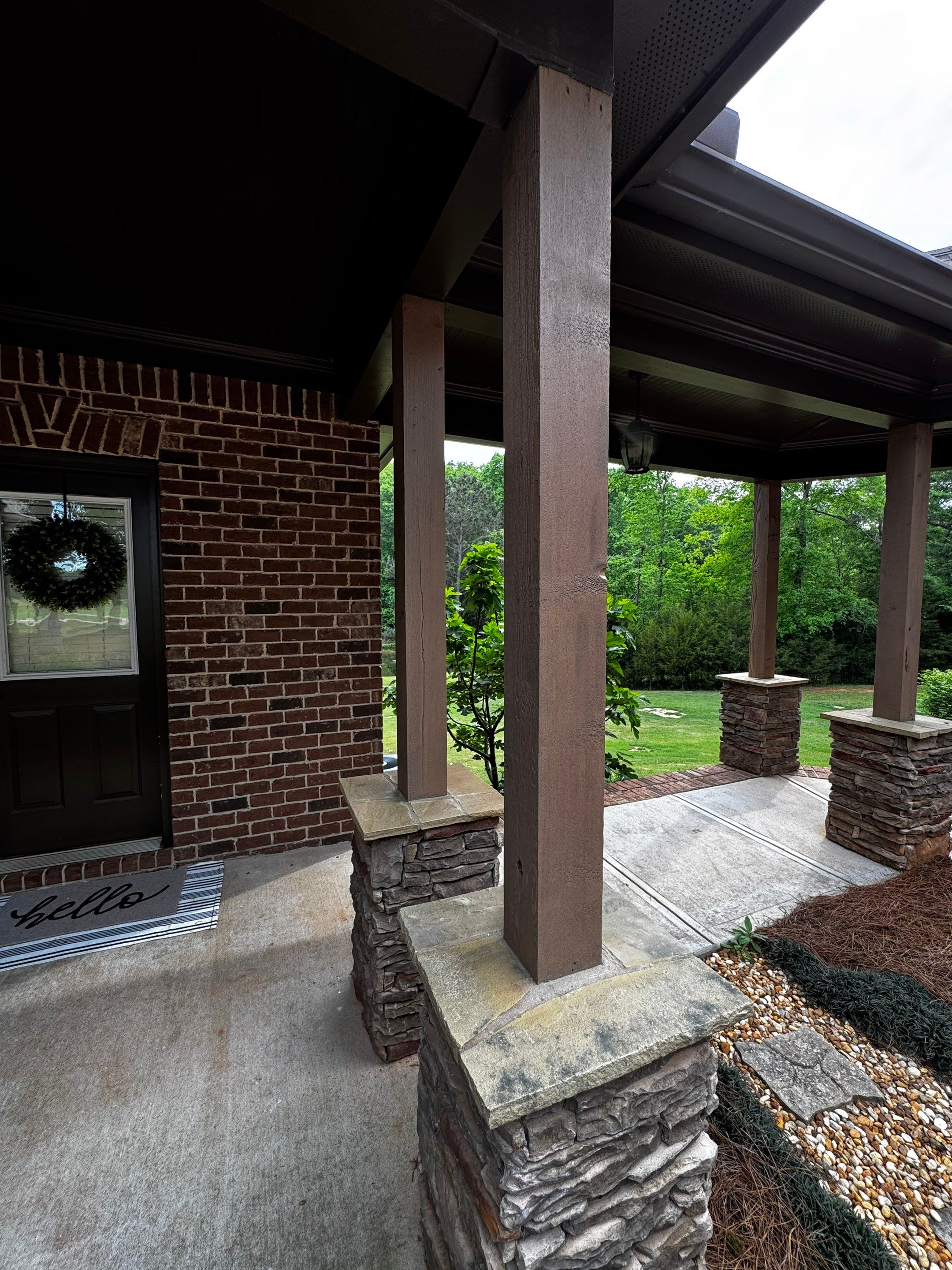 A-Frame Accents & Posts: Staining Project by PGP Surface Solutions, LLC