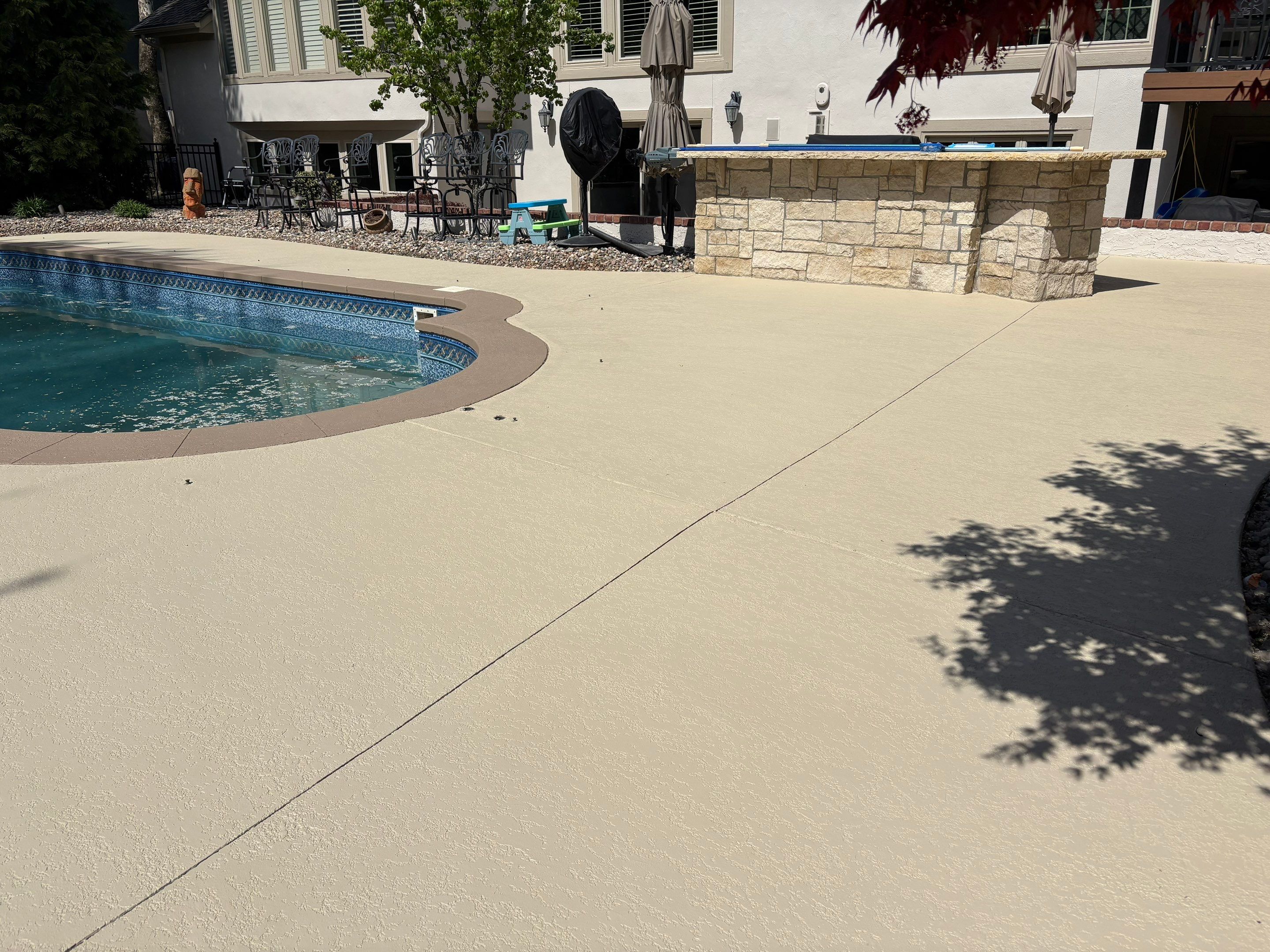 Pool Deck & Patio Resurface - Overland Park, KS by Big Red Decorative Concrete, LLC