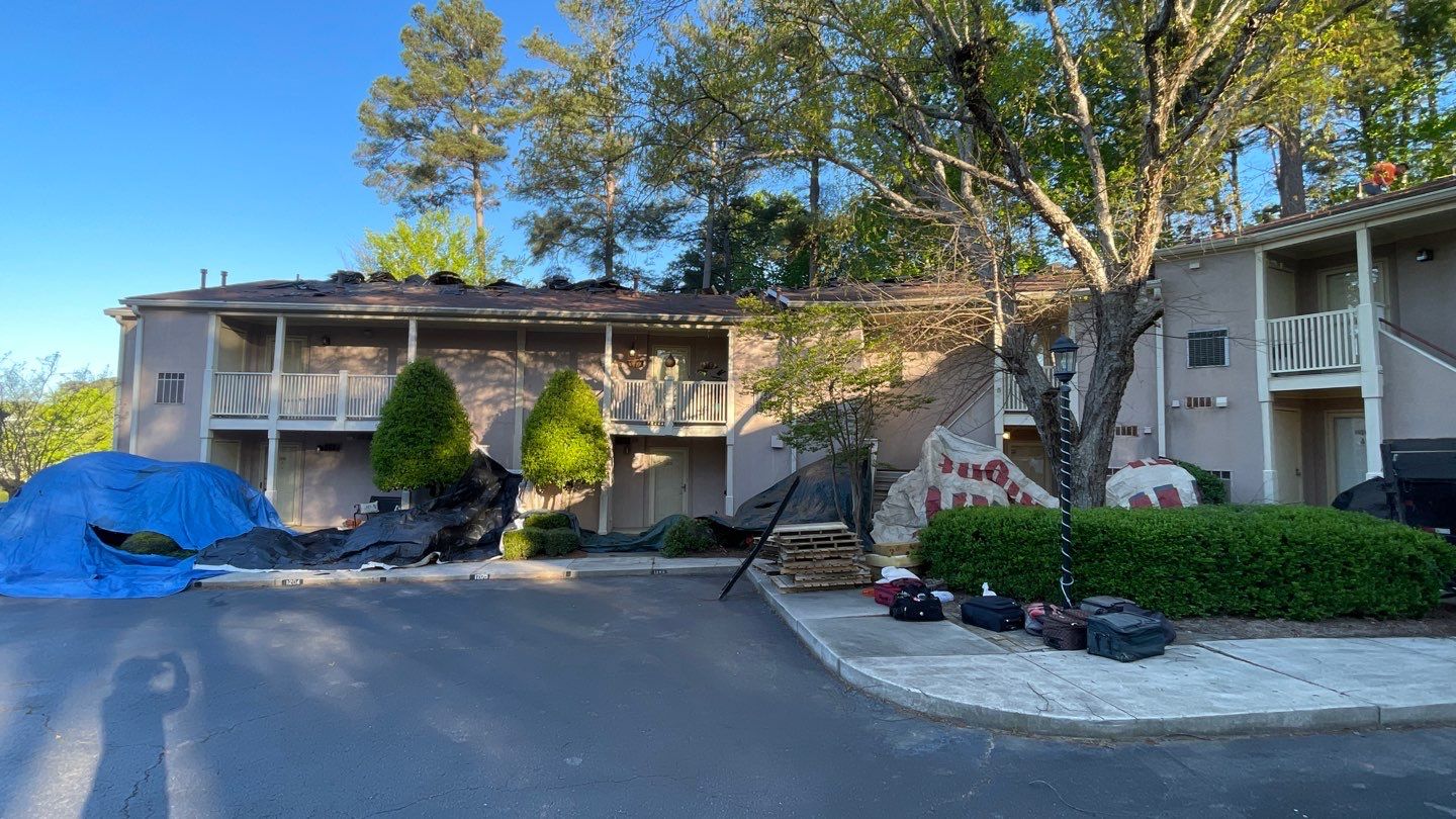 Commercial Roofing Installation using Owens Corning Autumn Brown by Inspector Roofing and Restoration