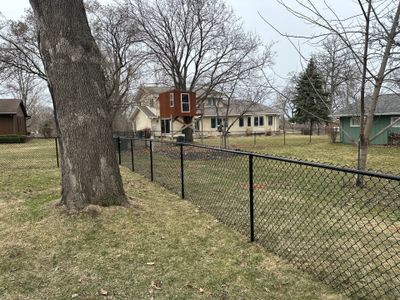 Black Vinyl Chain Link Fence Installation in Cedar Falls