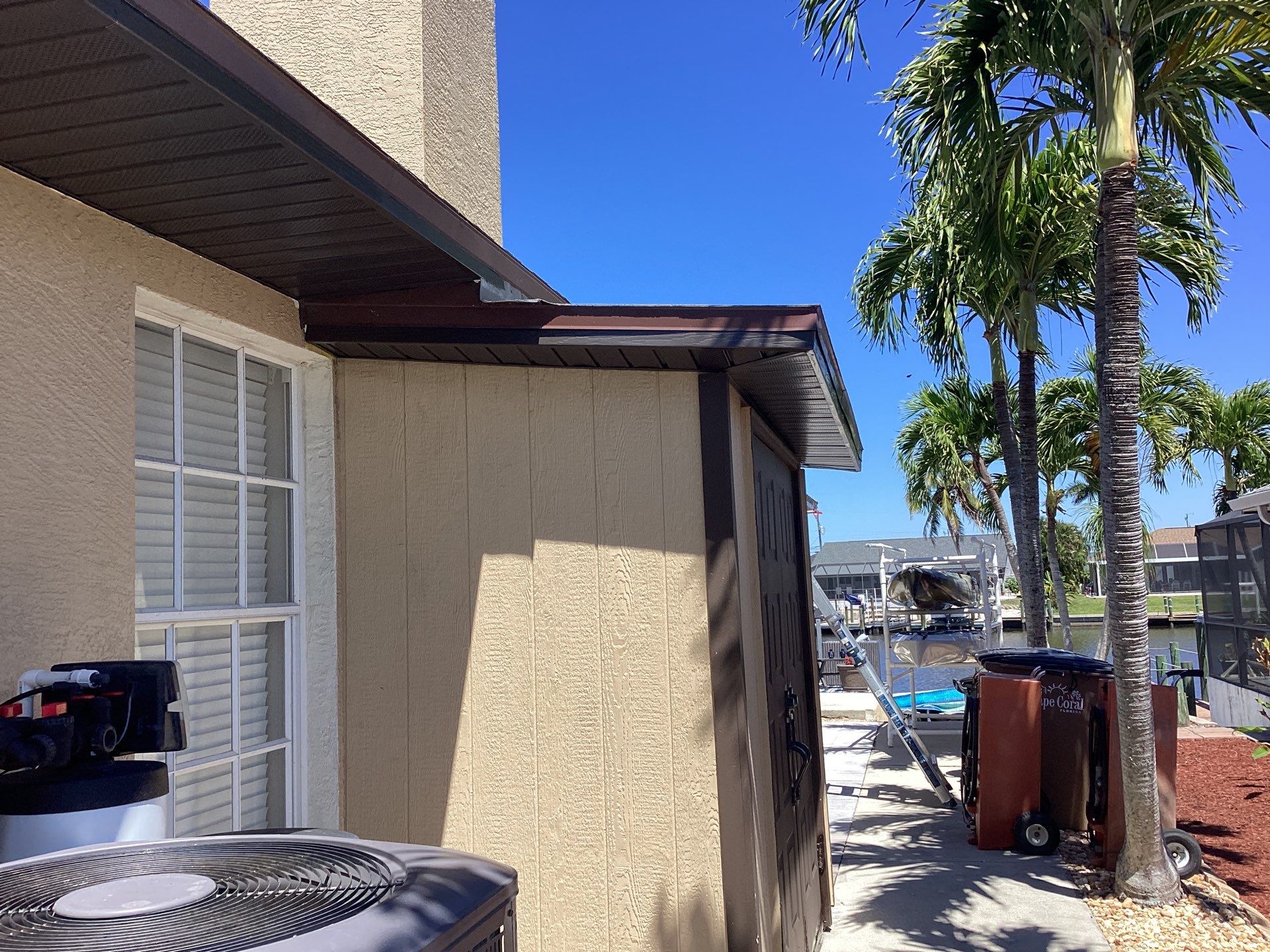 Musket Brown Gutter Installation and Soffit Fascia in Cape Coral FL by Gutter Professors