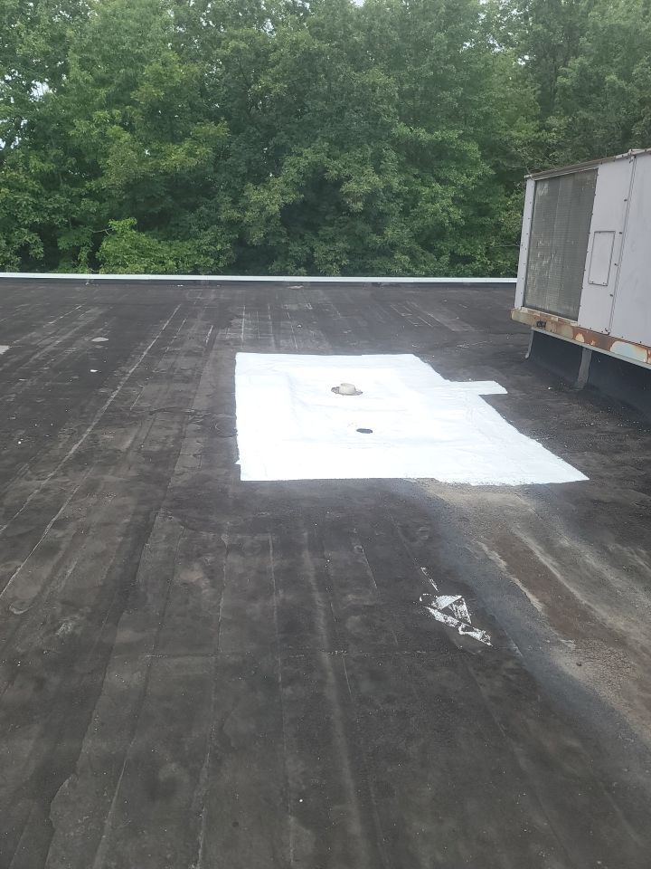 Commercial Roofing Repair using UniFlex Silicone Roof Coating by 3 Daughters Construction 
