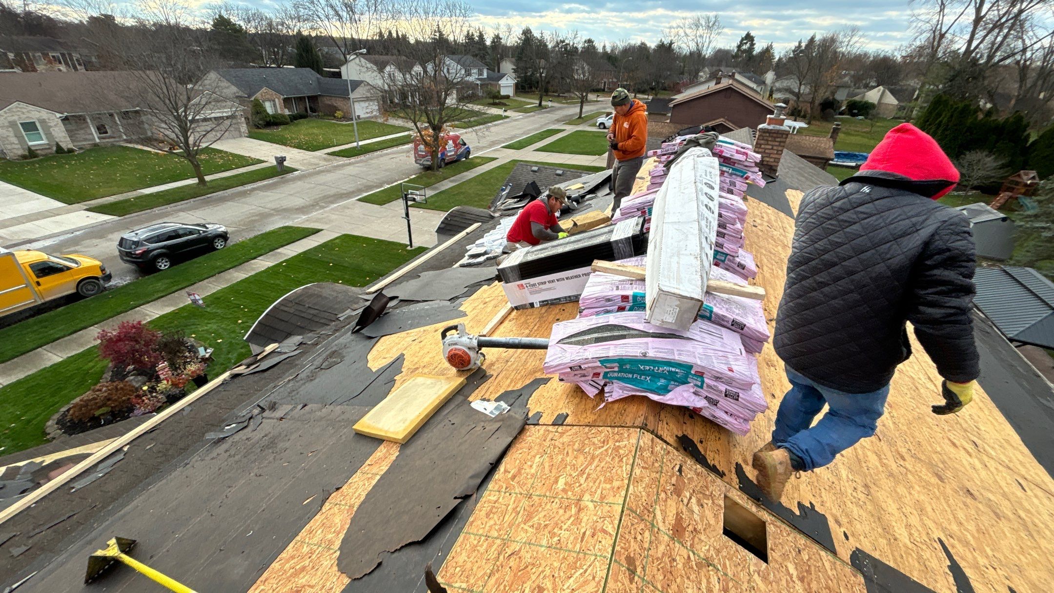 Roof Replacement using Owens Corning Duration Flex by 180 Contractors