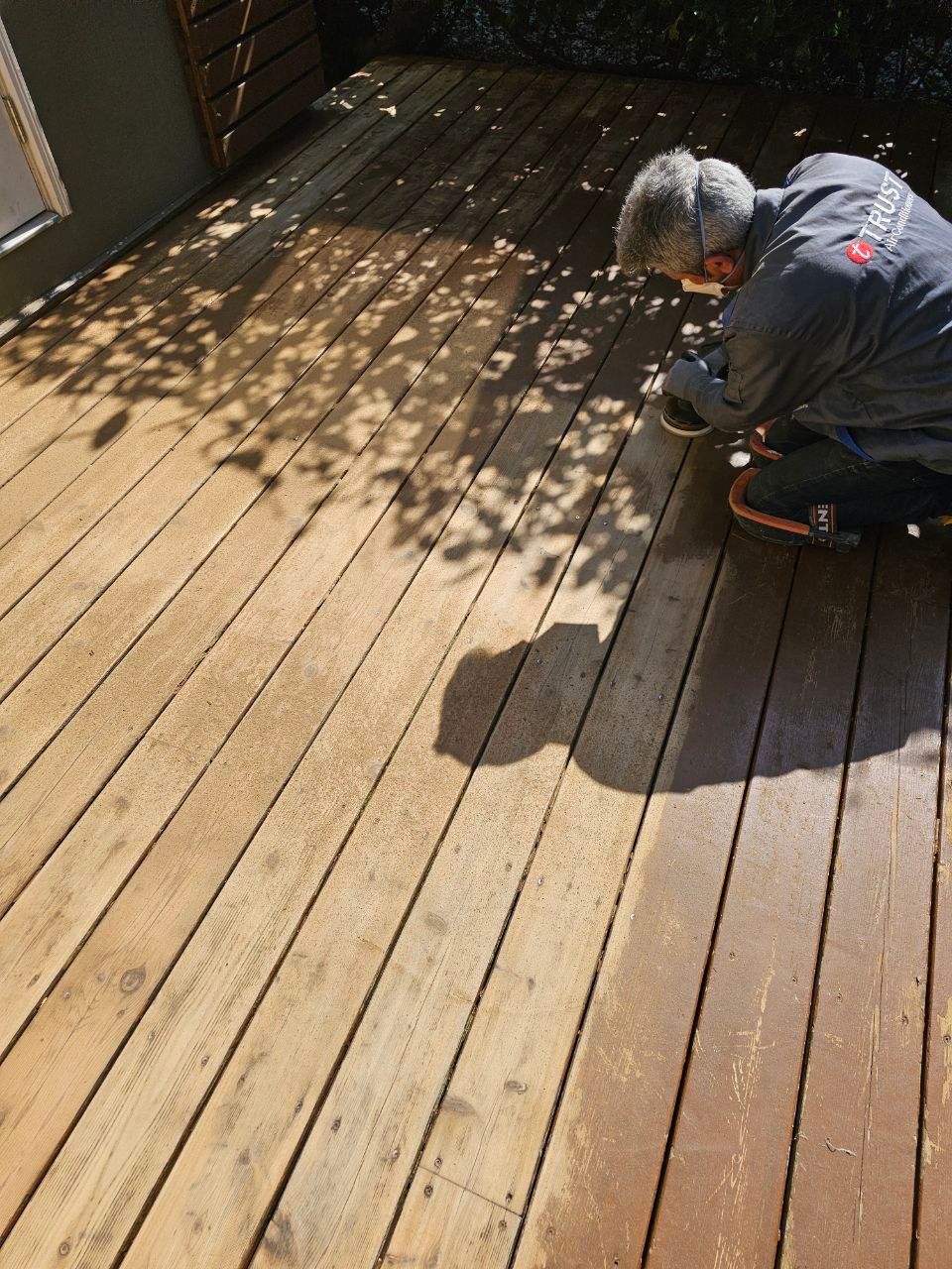 Deck Staining - Seymour Blvd by YVR Construction Group