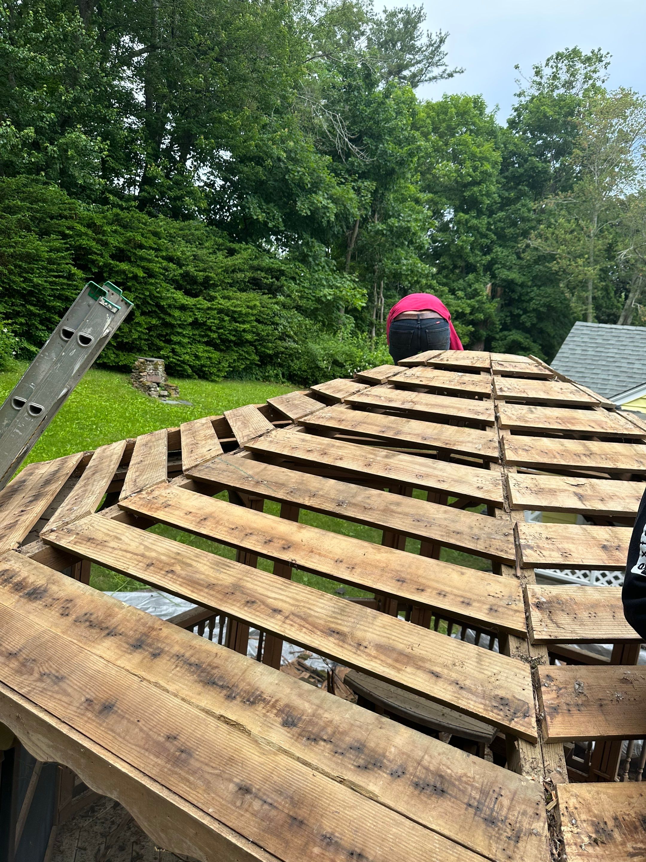 Residential Roofing Installation using Copper Penny Metal Roof by A Plus Exterior