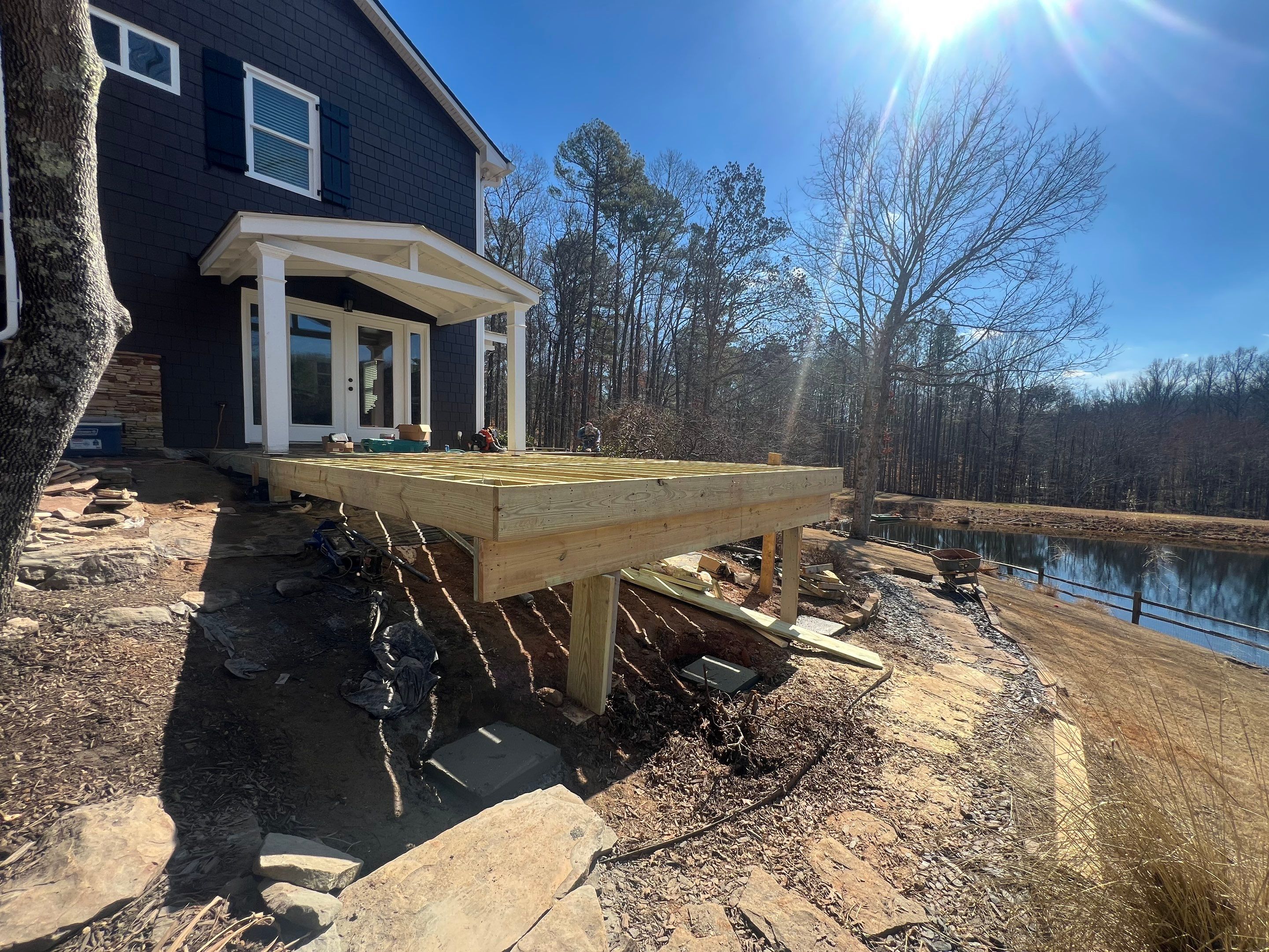 Deck And Porch using TimberTech by Swift Home Renovations 