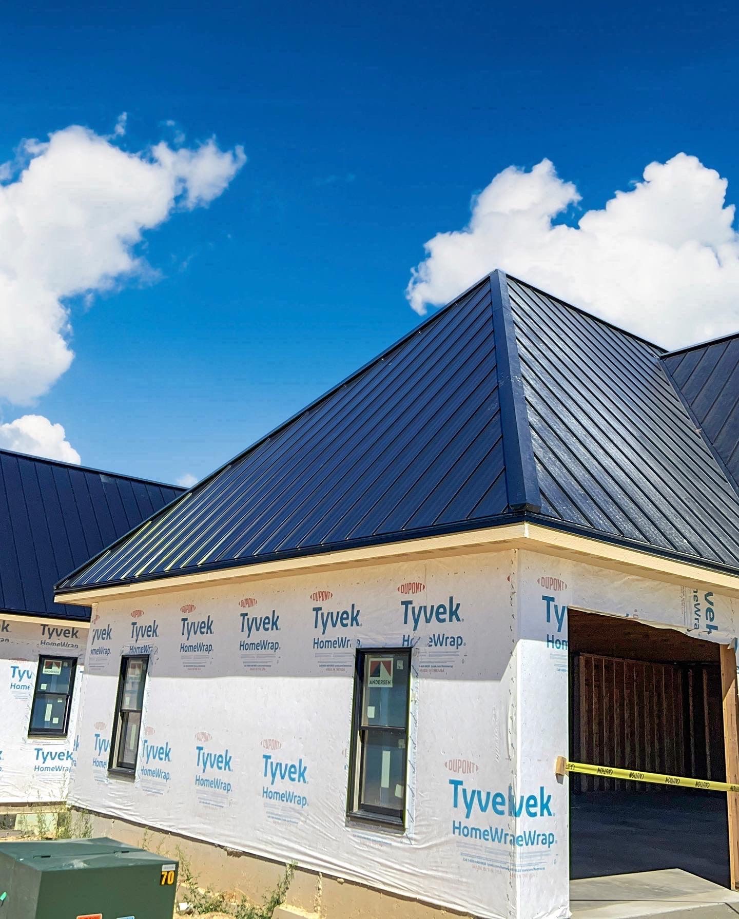 Metal roofing using Standing Seam by Total Restoration Services