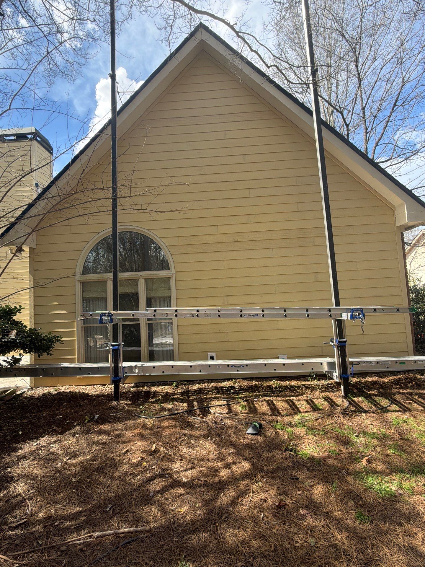 Alpharetta, GA Siding Installation, Rotted Wood Replacement, and Exterior Paint using James Hardie HZ10 Siding and Sherwin Williams Paint by Nelson Exteriors