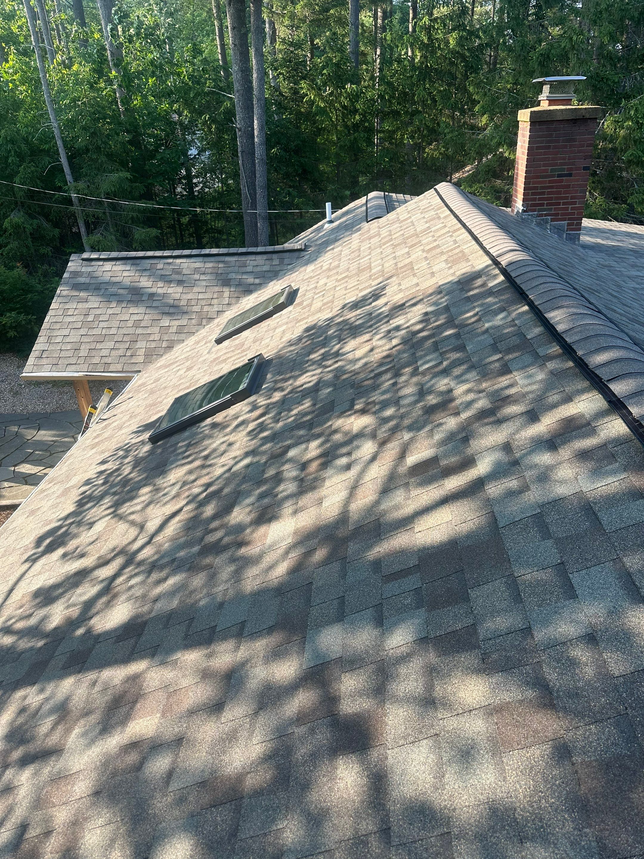 OC Roof Install On The Lake In Deerfield, New Hampshire by Tall pine roofing