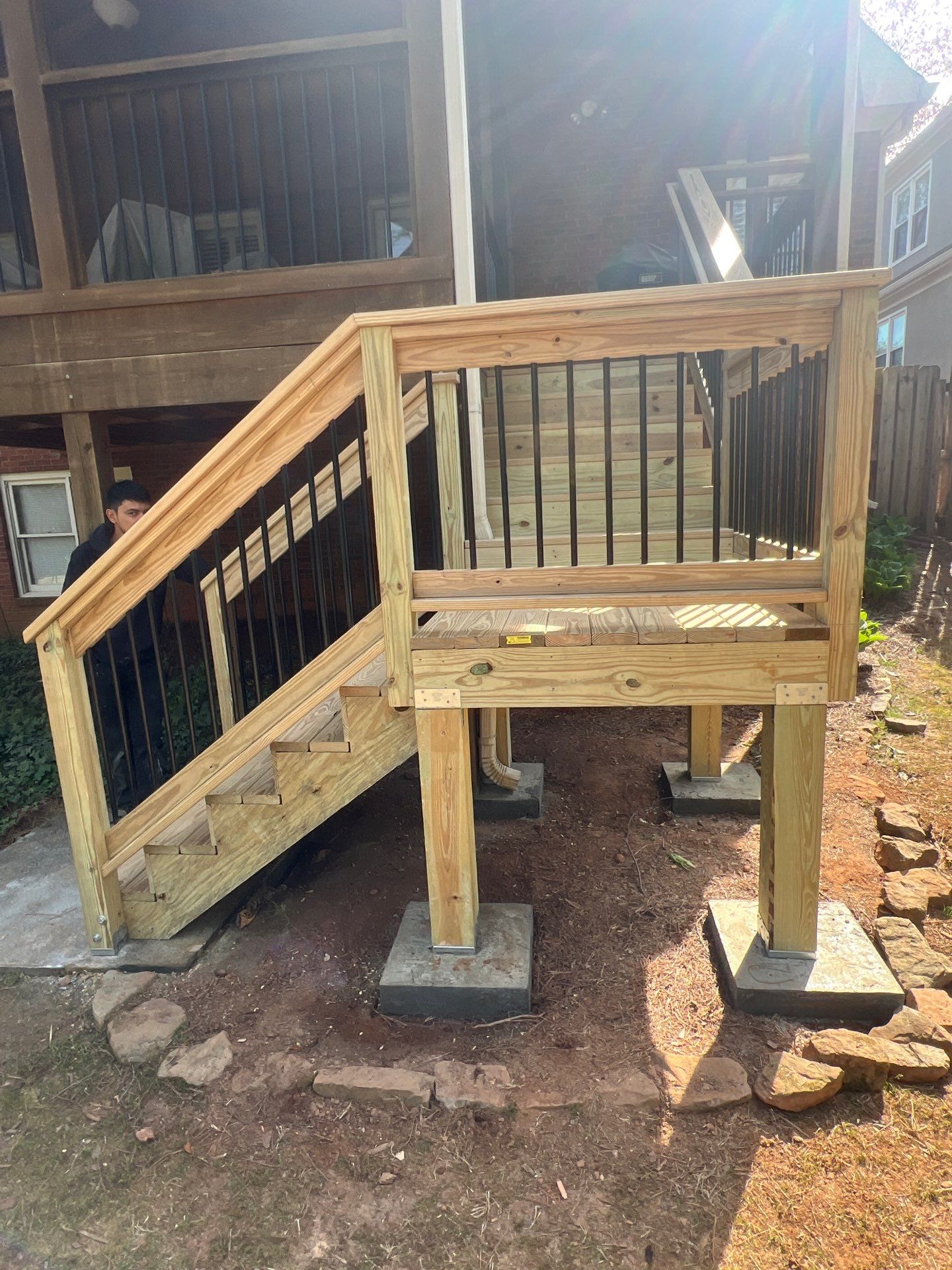 Wood Deck Build in Roswell, GA by Nelson Exteriors 
