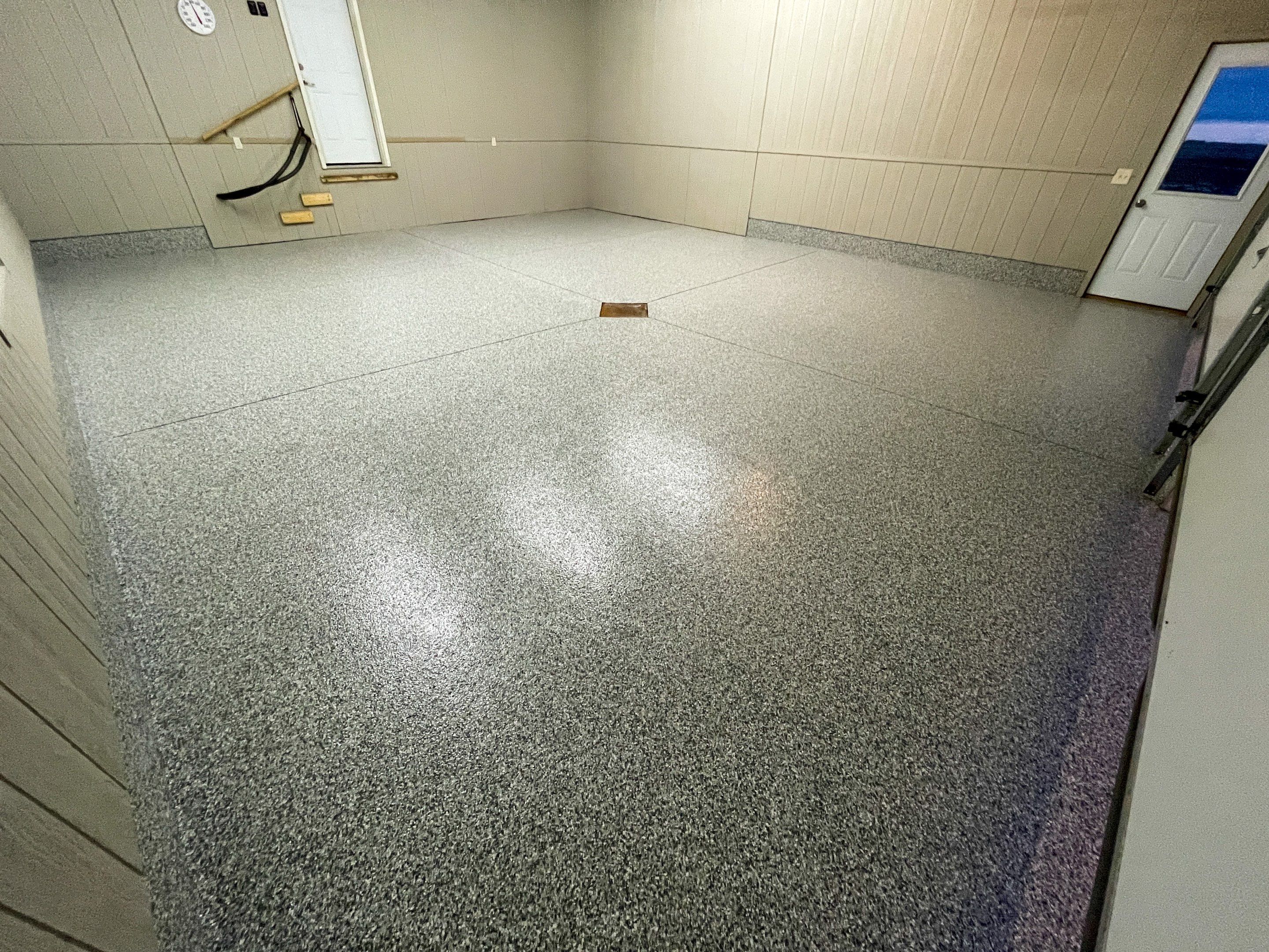 Garage using Slate Stone by Select Painting, Coatings & Garage Cabinets