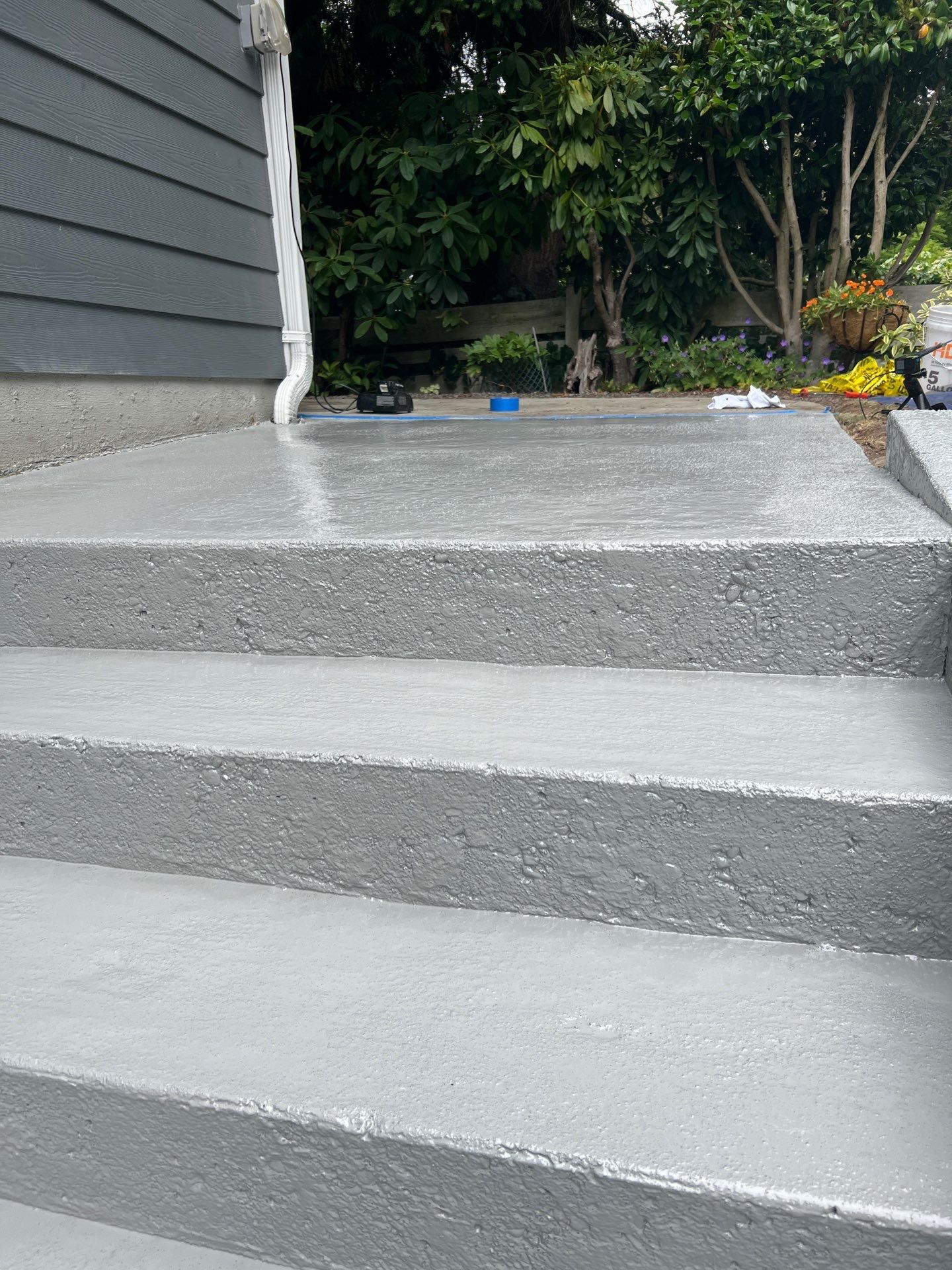 Epoxy Stairs & Sealcoat Driveway Application by Jireh Asphalt & Concrete Inc 