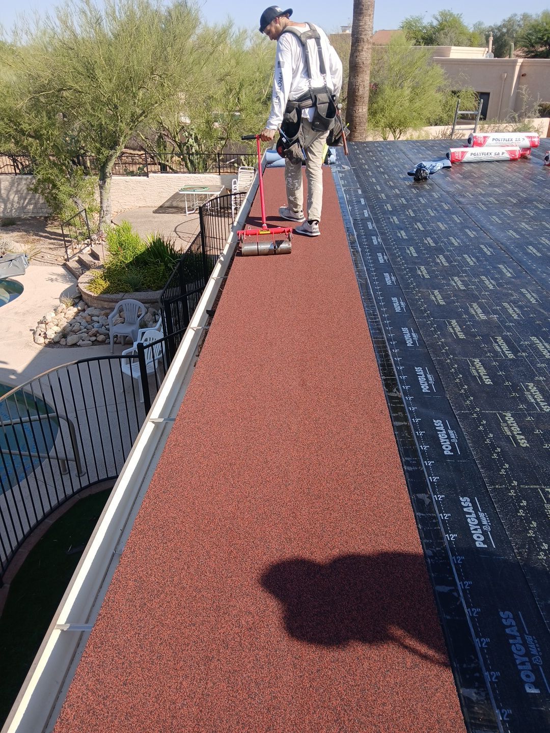 Residential Tile Roof Restoration and Low Slope Membrane Replacement in Tucson by West Coast Roofing AZ