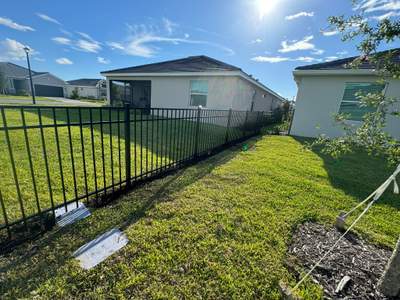 Black Aluminum Picket Fence Installation in Venice, Florida