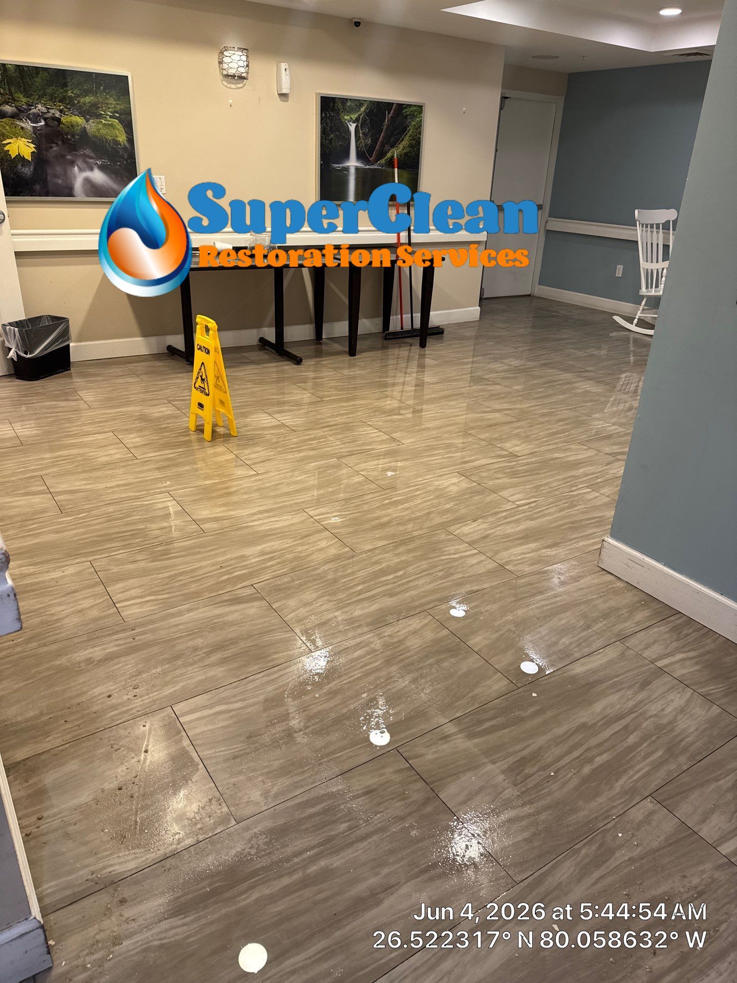 Commercial Water Damage Mitigation and Floor Drying in Boynton Beach by SuperClean