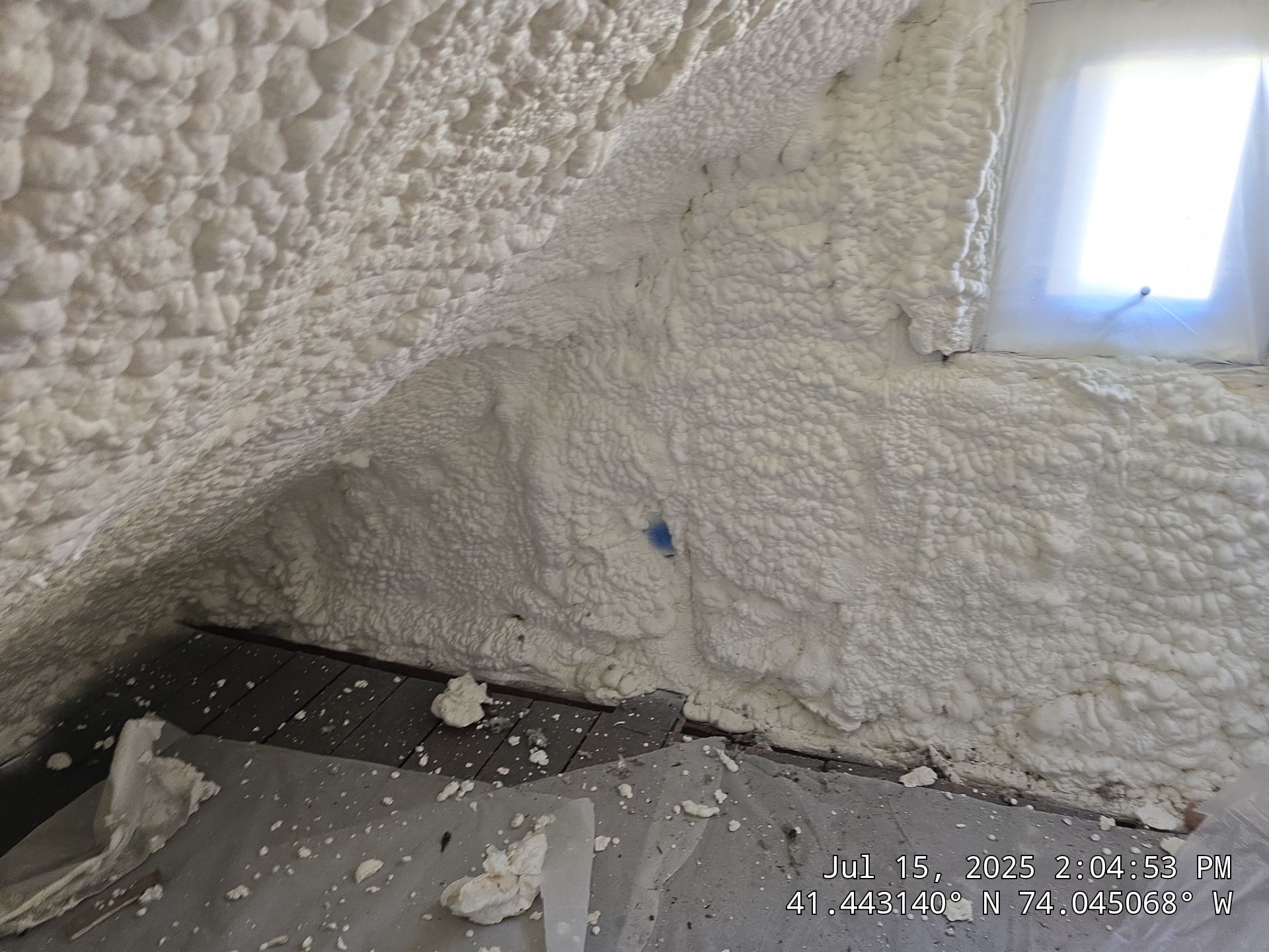 Attic Insulation using open cell spray foam by NYS Foam & Energy