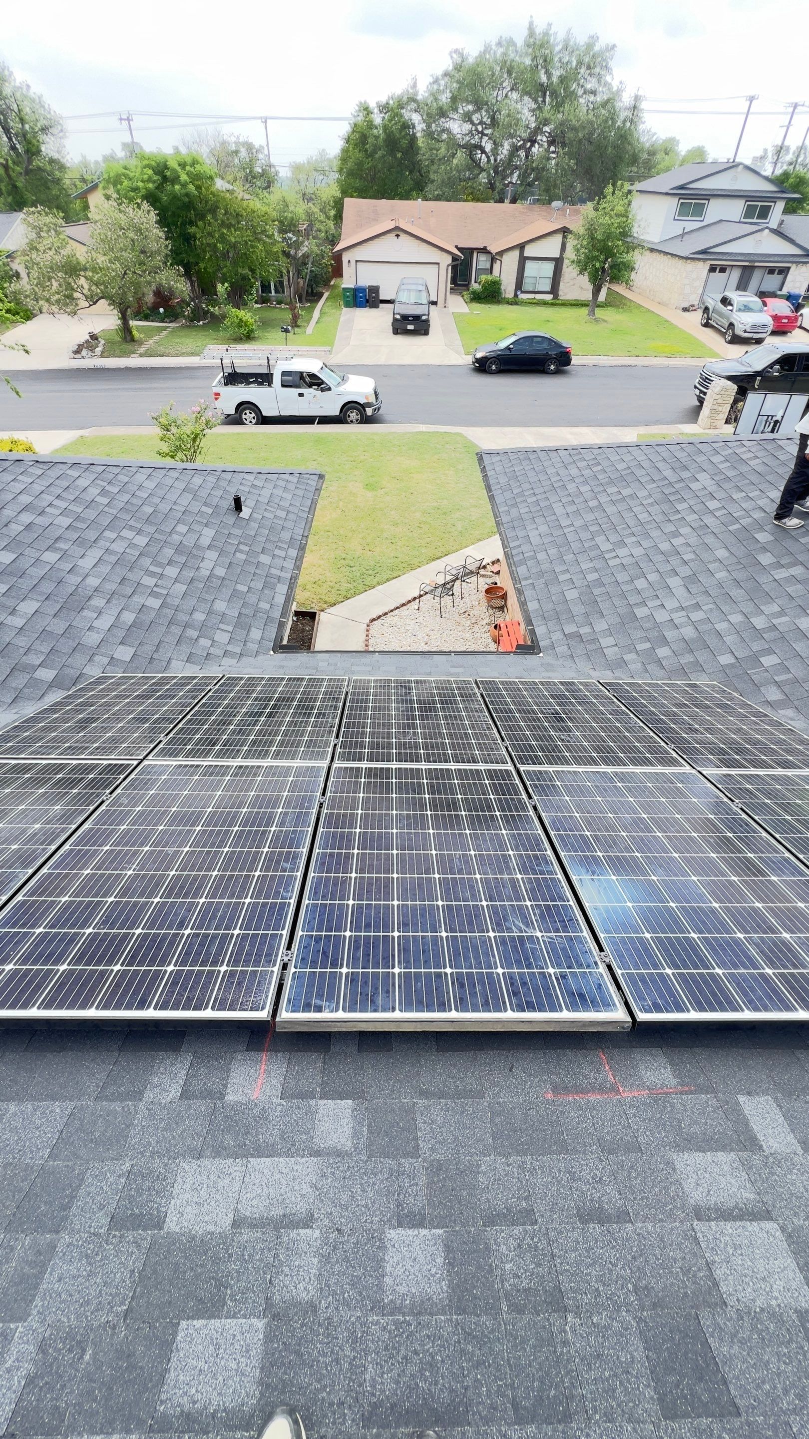 Onyx Black Roof Replacement & Solar Panel Reinstallation | San Antonio, TX by Ayan Roofing, LLC