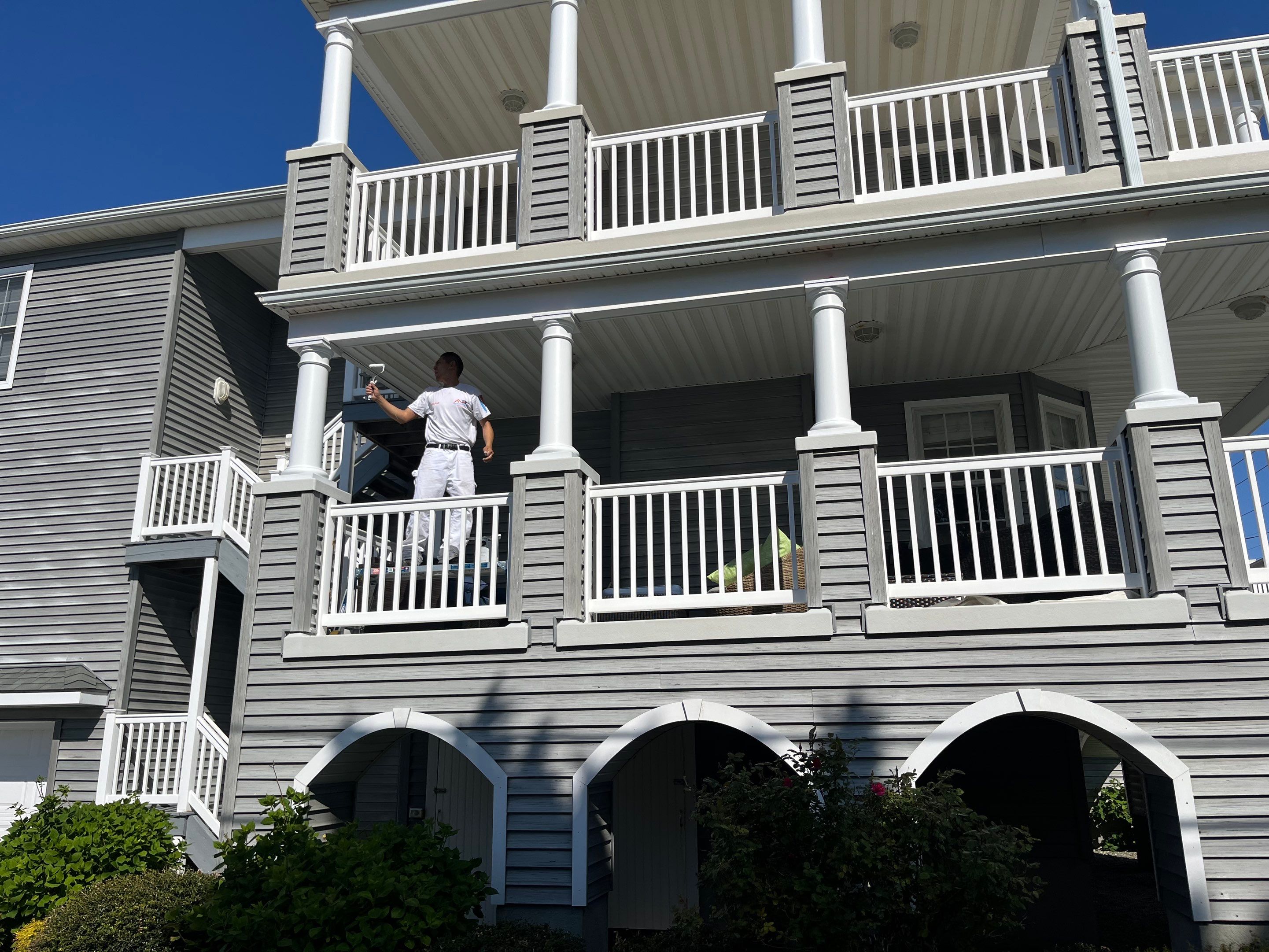 Exterior painting - Columns & Beams Ocean City, NJ by FreshCoat Works LLC