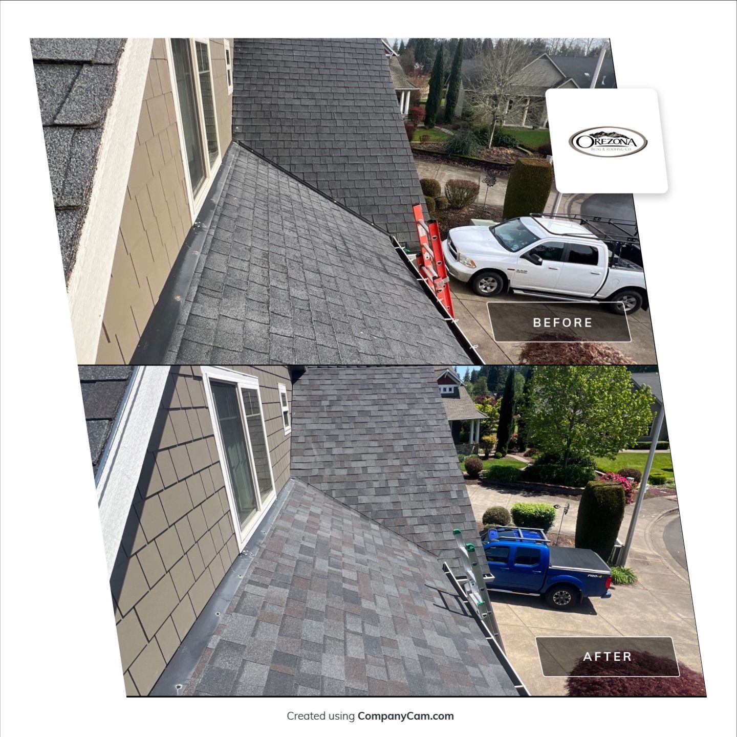 Residential Roofing Installation using Malarkey Vista (Color: Black Oak) by Orezona Building & Roofing Company, Inc.